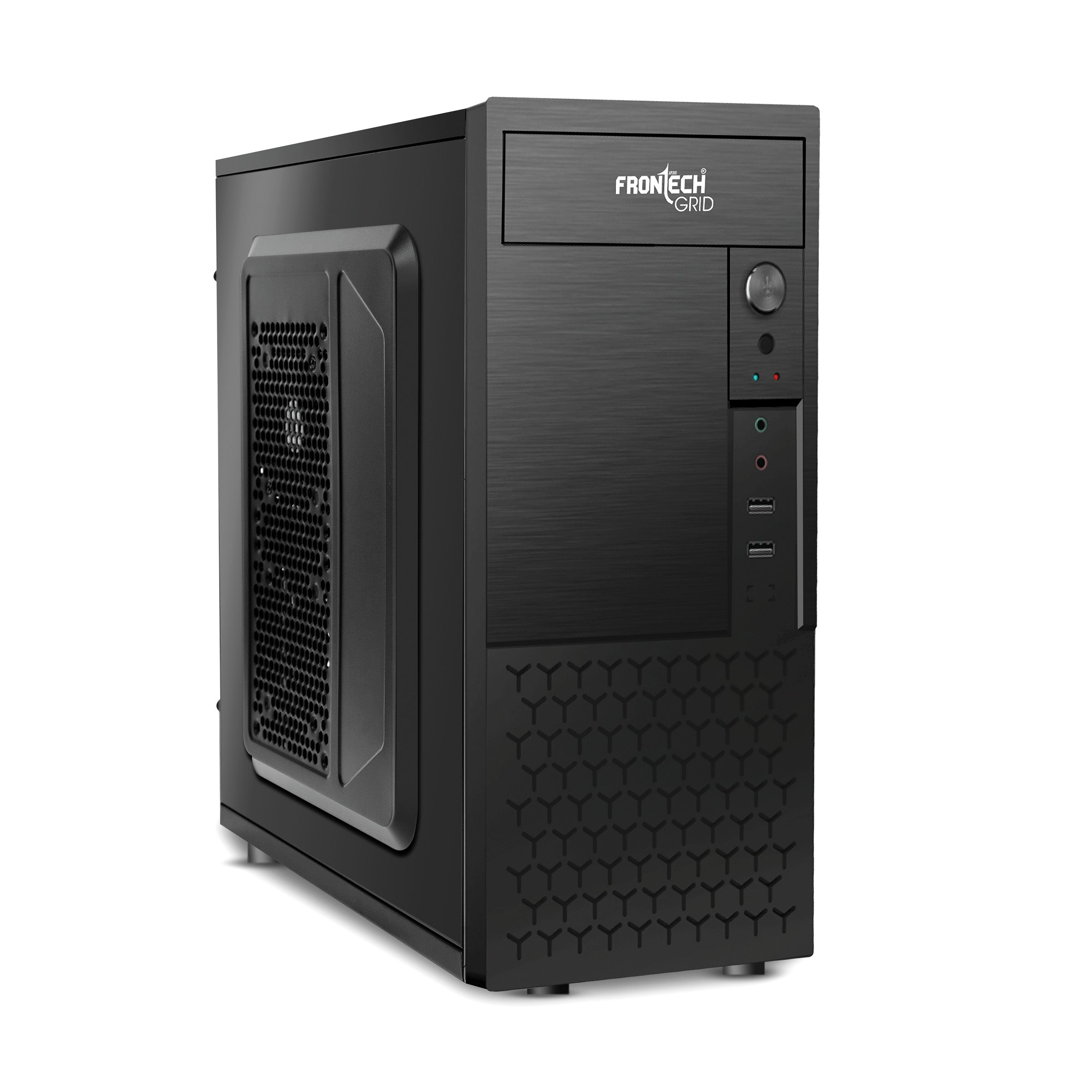 Grid Silver Range ATX Cabinet | Front Audio, 2x Front USB 2.0 Ports (FT-4316)