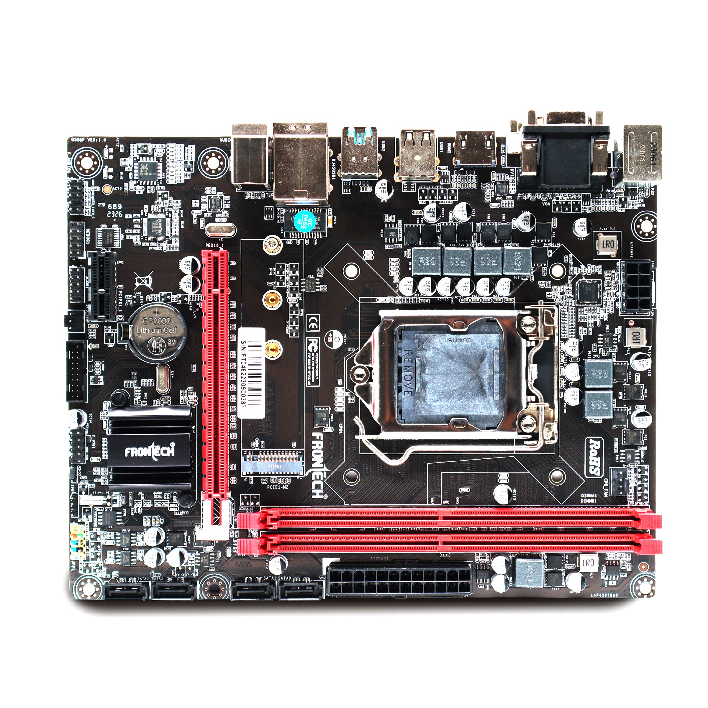 H310 Motherboard | LGA 1151, Supports 8th & 9th Gen CPUs, 2xUSB 3.0, 4xUSB 2.0, 4xSATA, NVMe, HDMI, VGA, PCIe x16 (FT-0482)