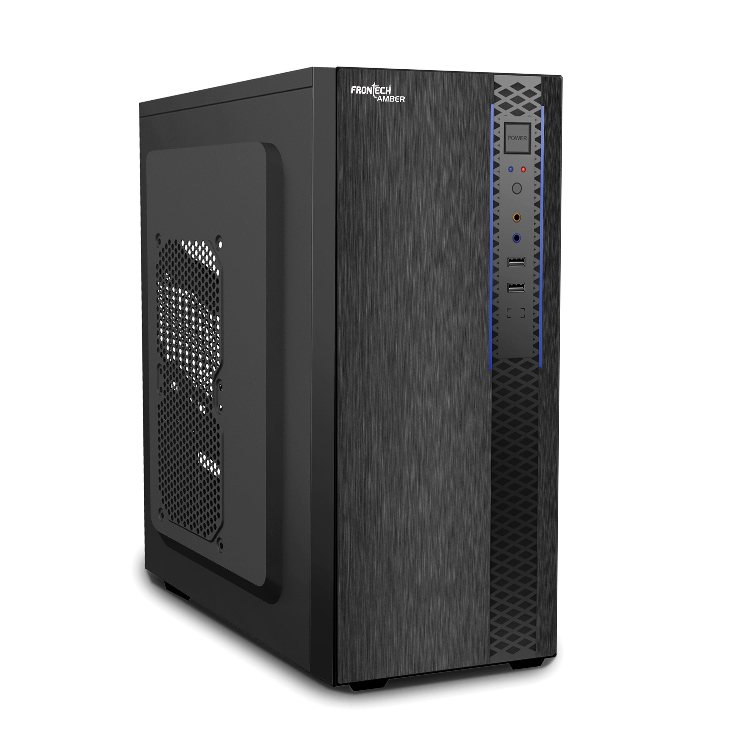 Amber Premium Silver Range ATX Cabinet | 1x80mm Fan, 2xUSB 1.1 Ports (FT-4322B)