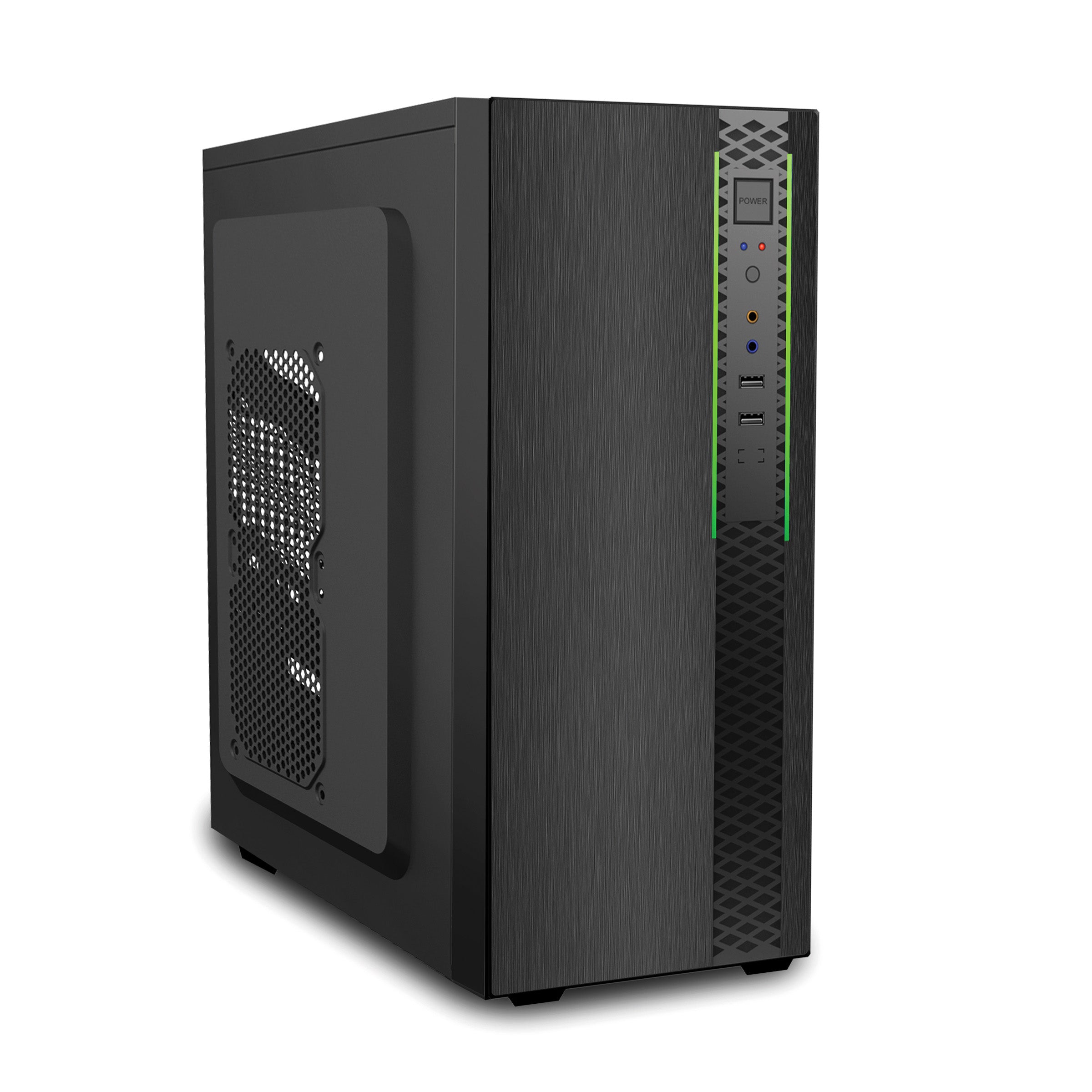 Amber Premium Silver Range ATX Cabinet | 1x80mm Fan, 2xUSB 1.1 Ports (FT-4322G)