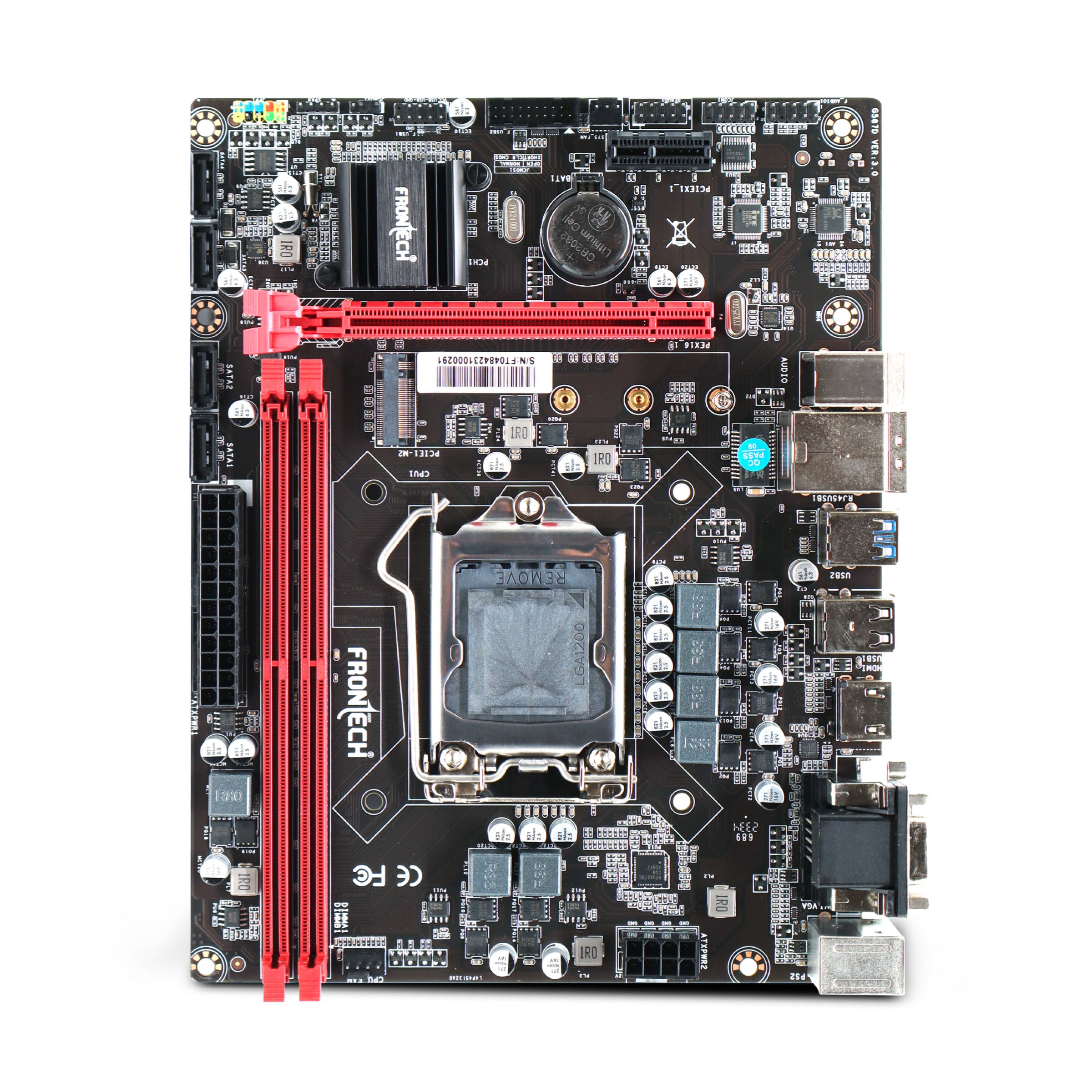 H510 Motherboard | DDR4 3200 Support, Realtek Audio, Supports 10th & 11th Gen CPUs, 2xUSB 3.0, 4xUSB 2.0, 4xSATA, NVMe, HDMI, VGA, PCIe x16 (FT-0484)