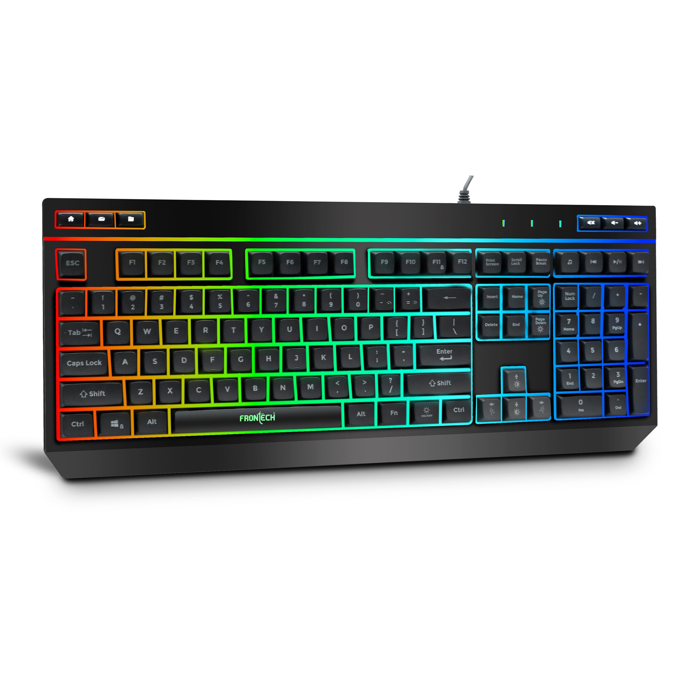 Wired Gaming Membrane Keyboard with RGB Backlighting (KB-0013)