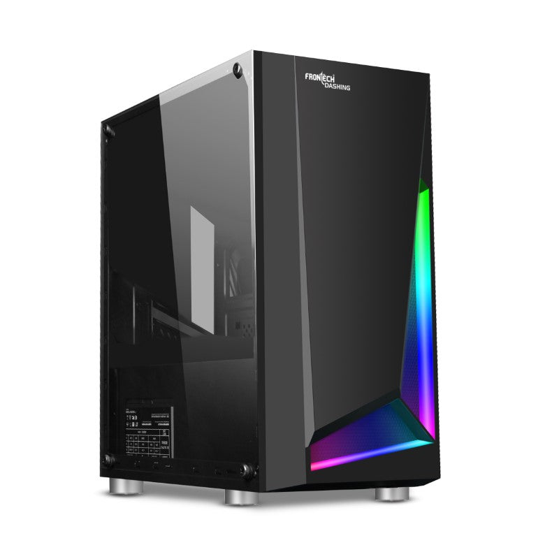 Dashing Gaming ATX Cabinet | Tempered Glass Side Panel, 120mm RGB Fan, USB 2xUSB 1.1 & 3.0 Ports (FT-4286)