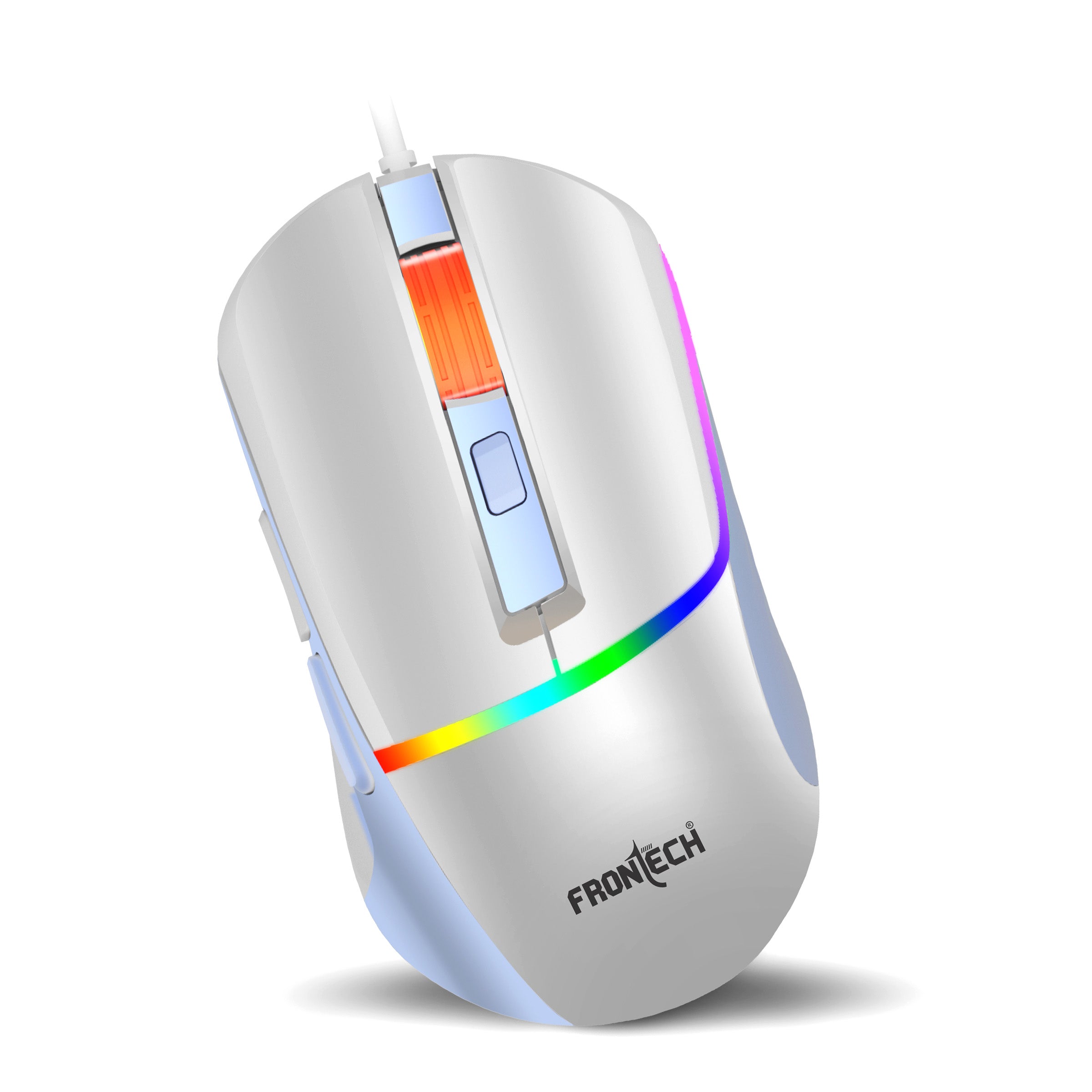 FRONTECH GM-314WH Wired Gaming Mouse - Ergonomic 7200 DPI RGB. (MS-0105)