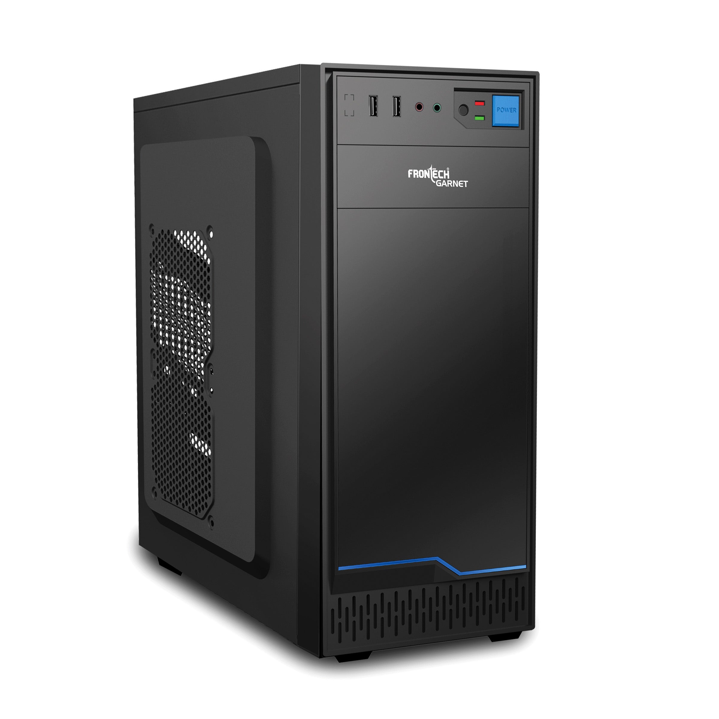 Garnet Premium Silver Range ATX Cabinet | 1x80mm Fan, 2xUSB 1.1 Ports (FT-4323B)