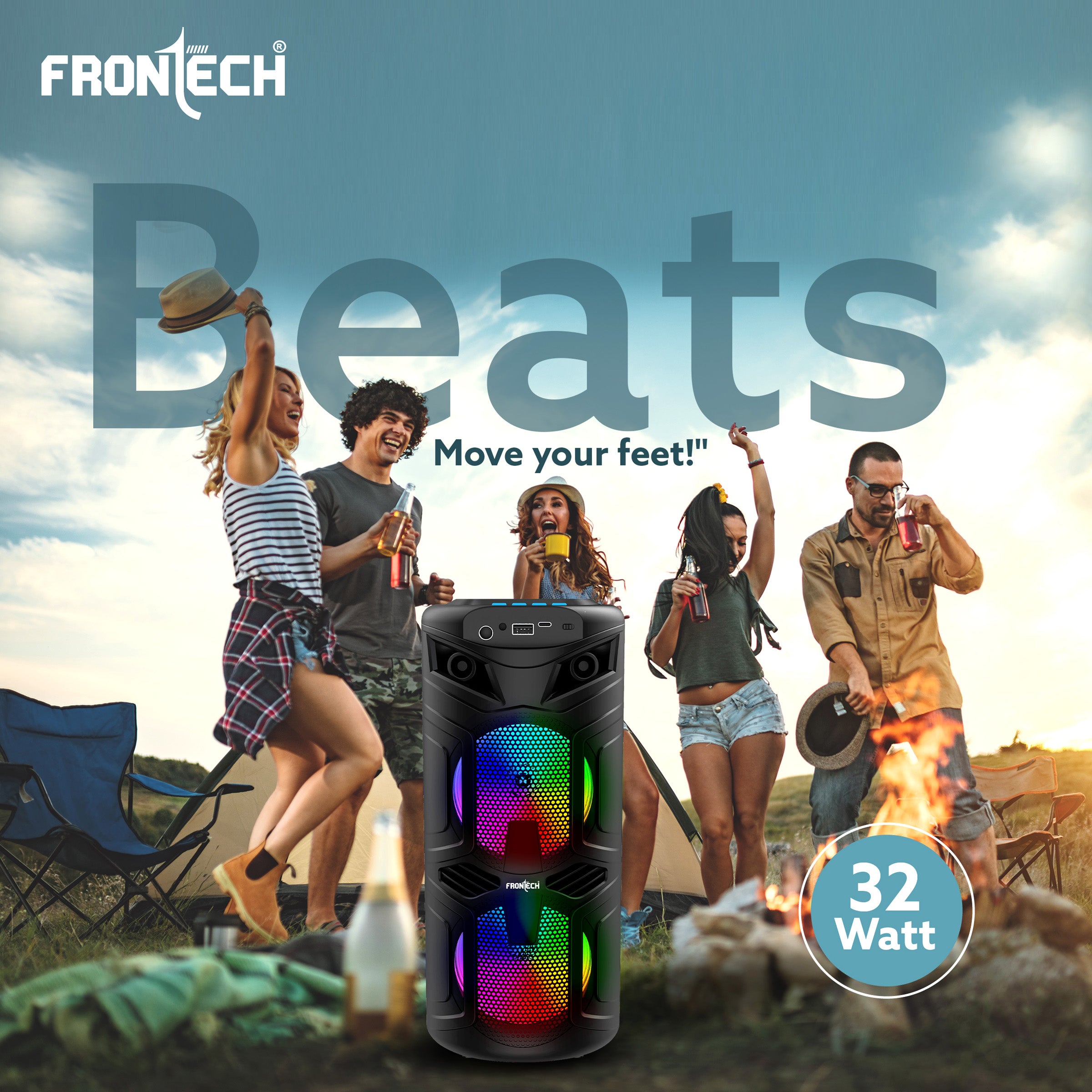 Wireless Bluetooth Speaker with RGB Lights (SW-0068)