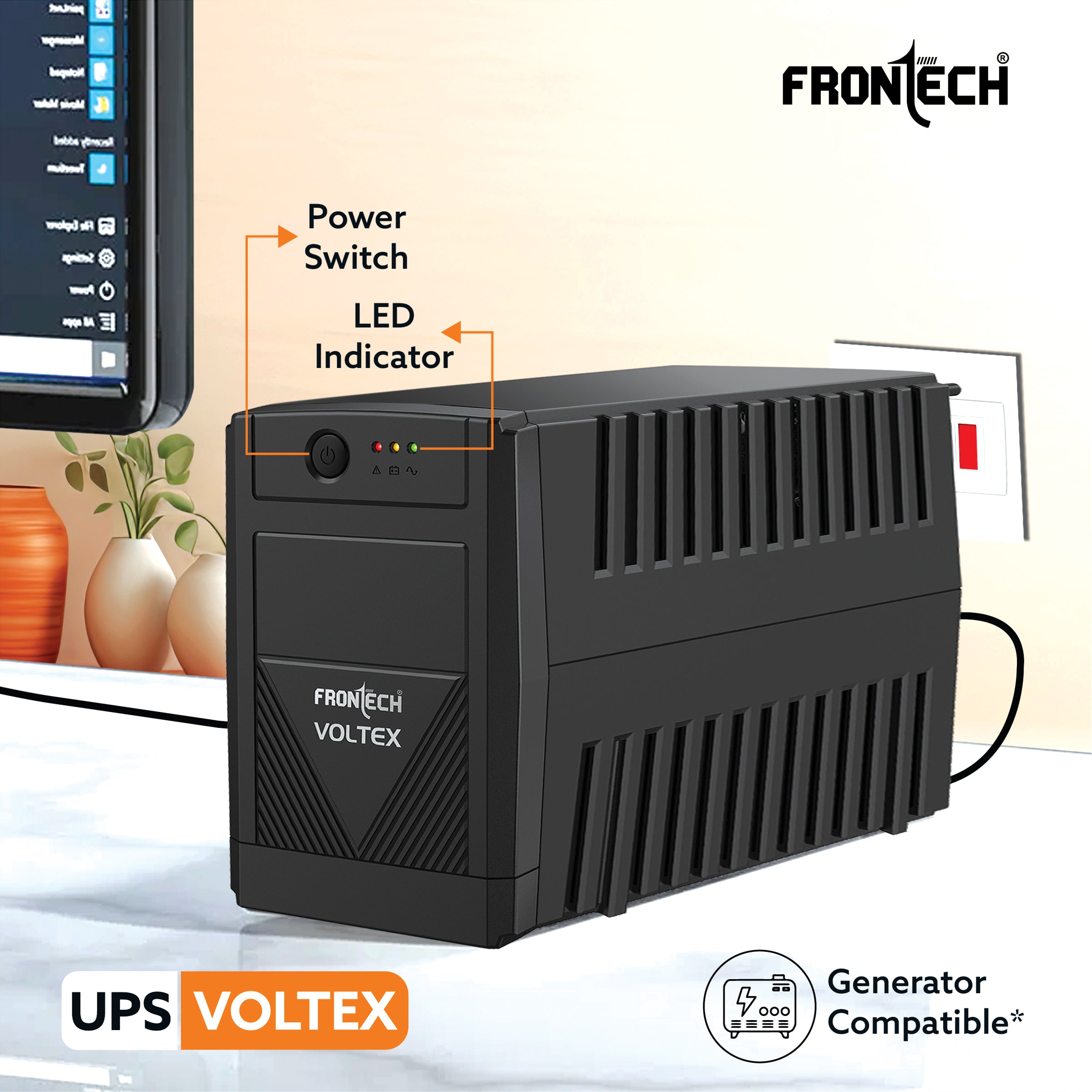 UPS - 1KVA/600W Simulated Sine Wave (2571)