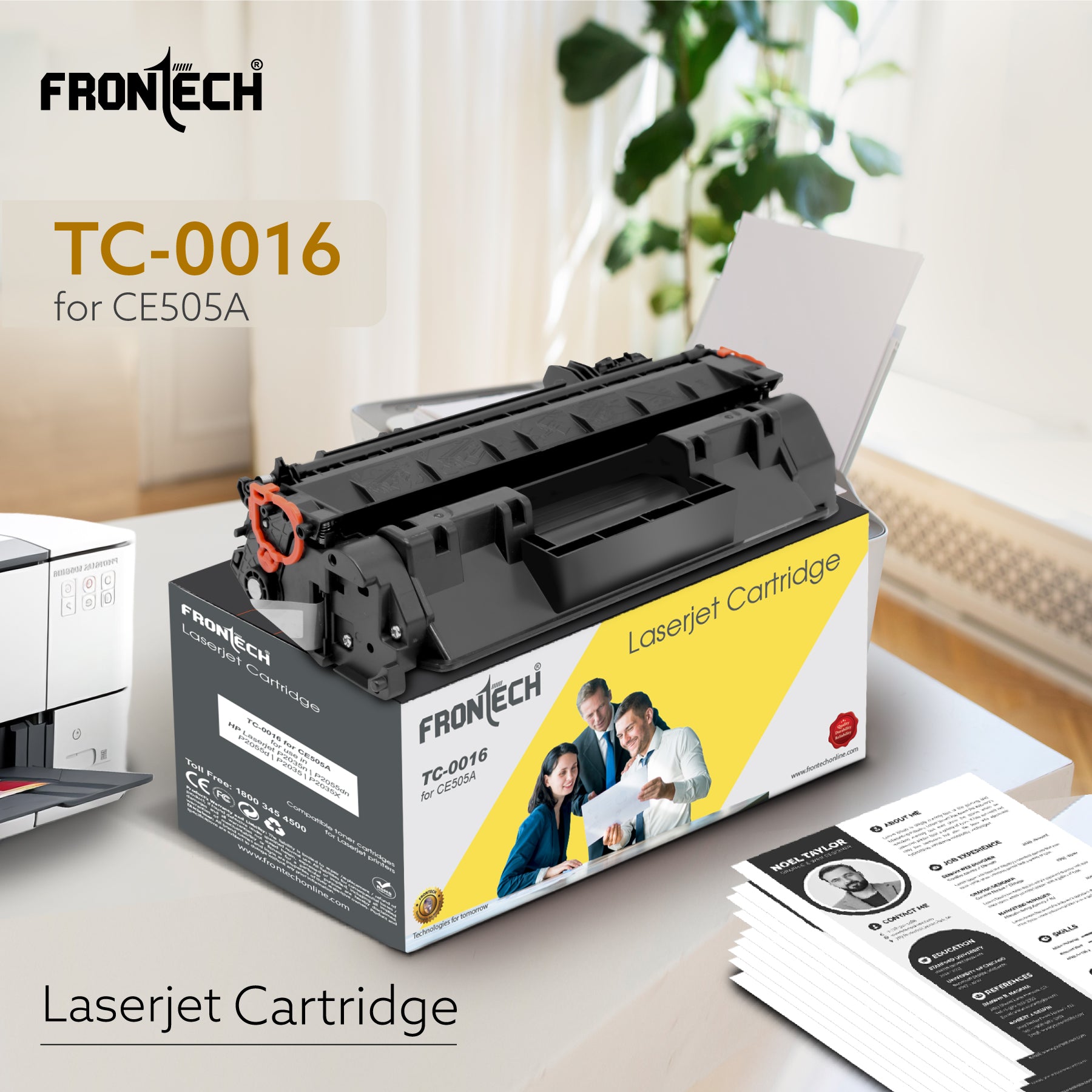 CE505A Toner Cartridge | Compatible with HP P2035-P2055 & Canon MF5850dn Series (TC-0016)