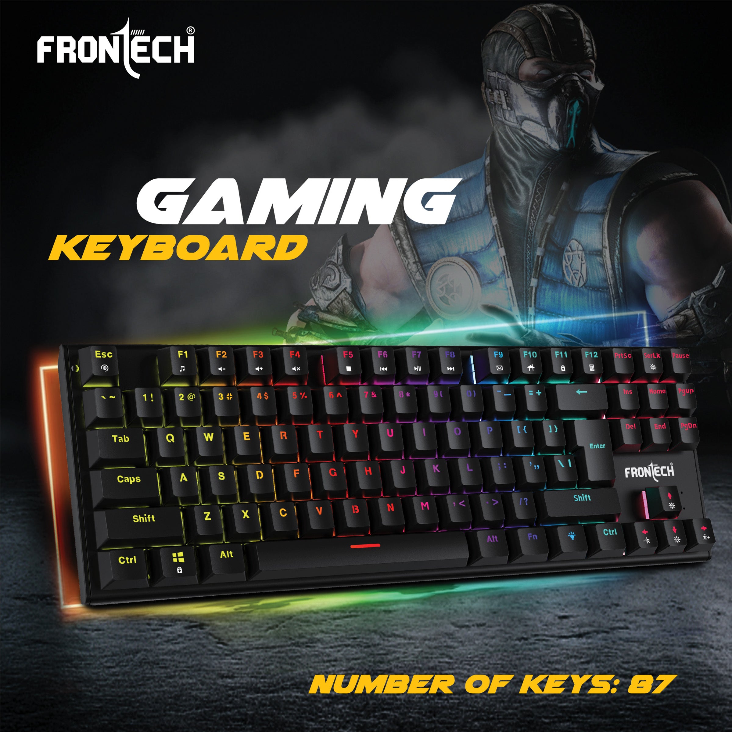 Wired Gaming Multicolor RGB Backlight Keyboard (KB-0014)