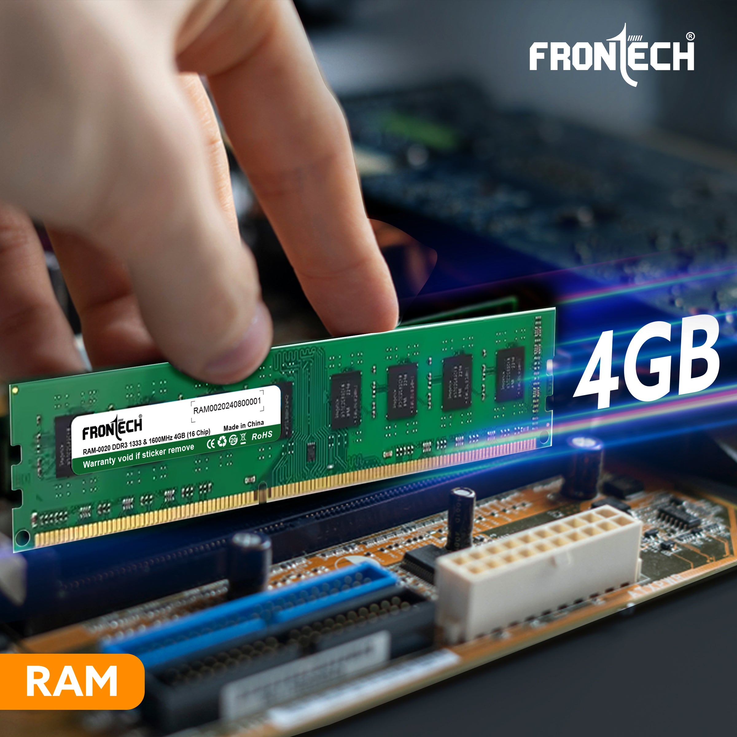 4GB DDR3 1333/1600 MHz Desktop RAM Memory (RAM-0020)
