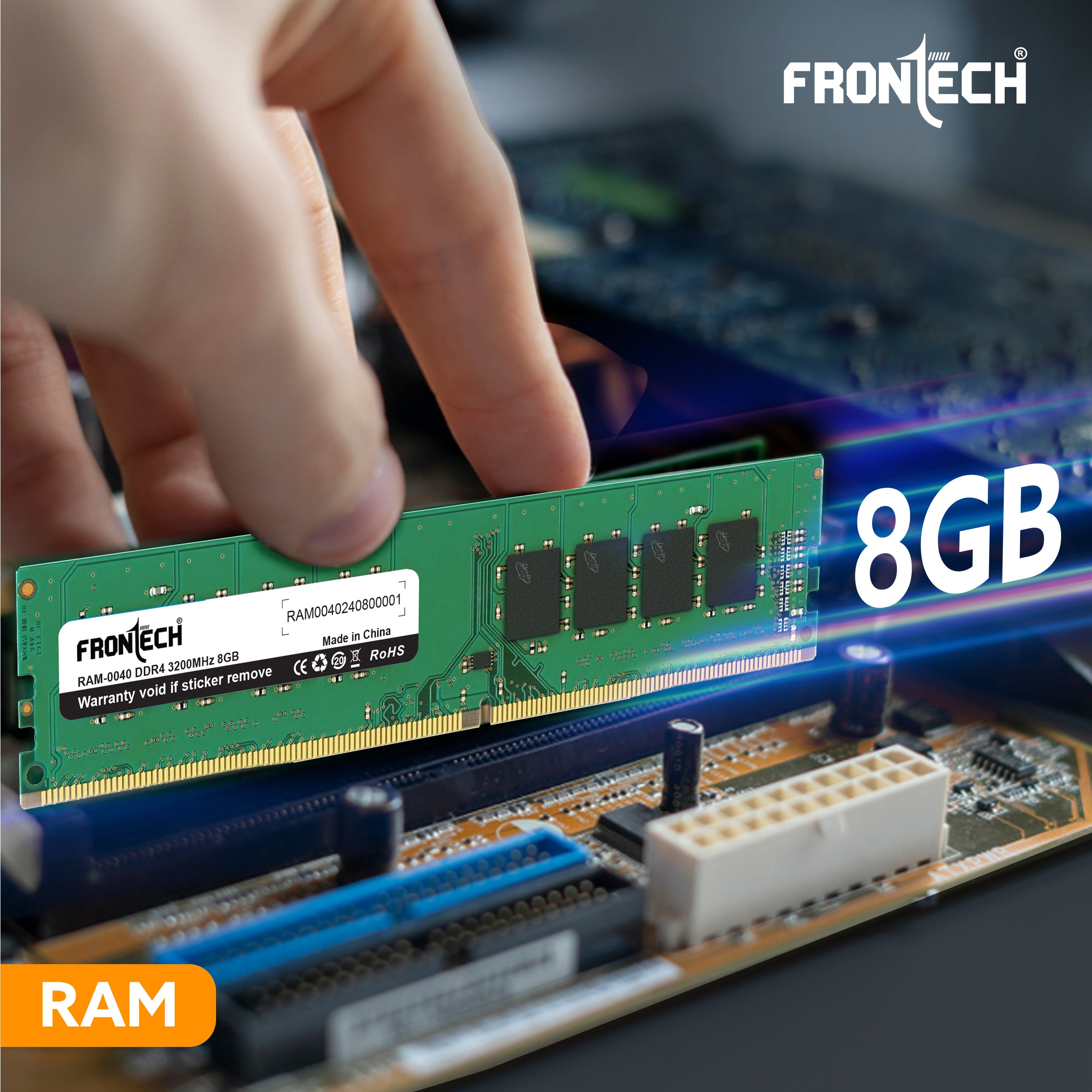 8GB DDR4 16 Chips 3200 MHz Desktop RAM Memory (RAM-0040)