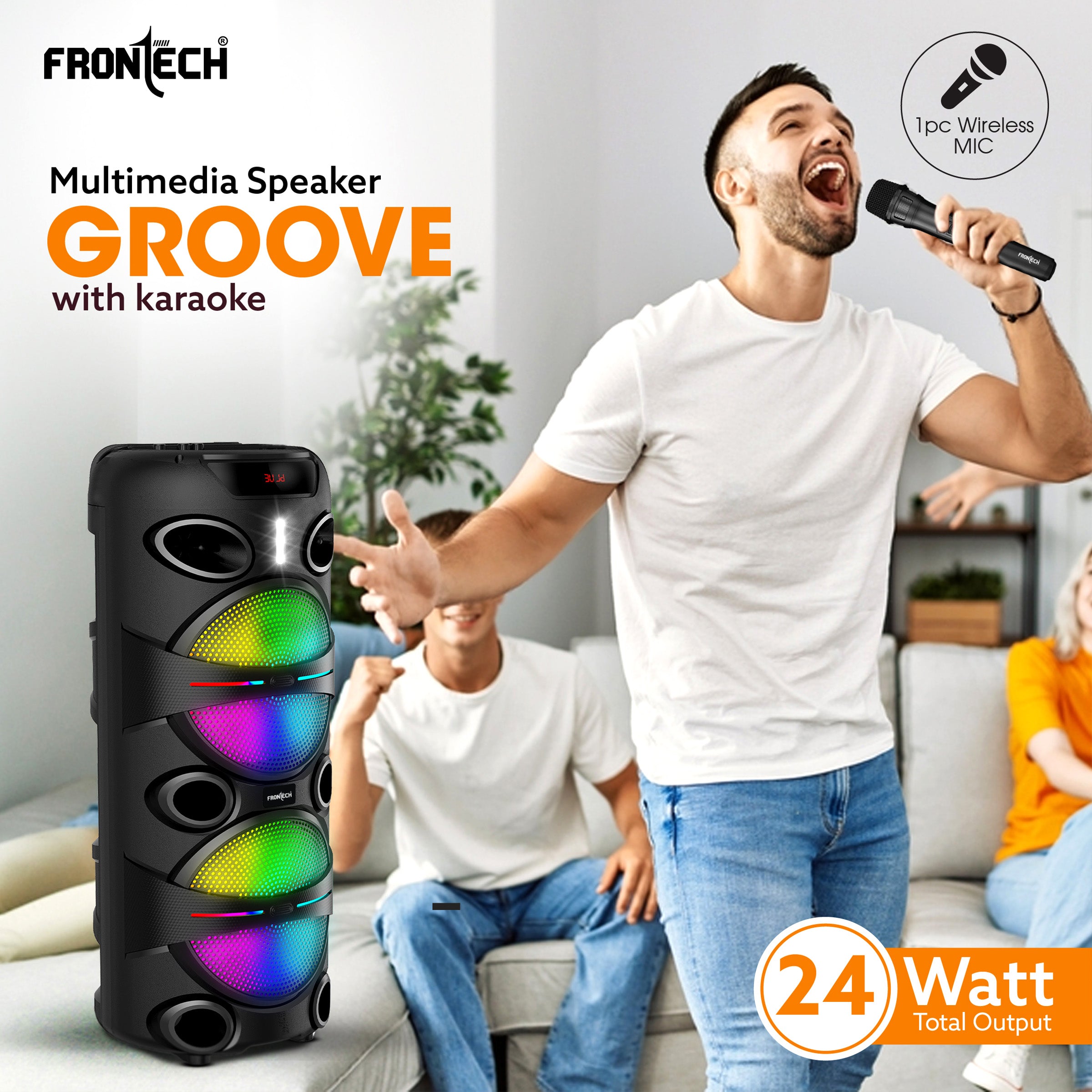 Groove Multimedia 24W Wireless Trolley Speaker (SW-0179)
