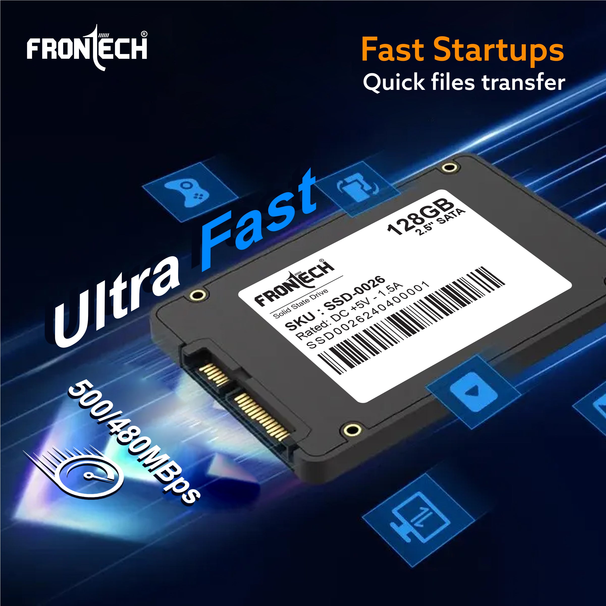 2.5 SATA III Internal SSD 128GB (SSD-0026)