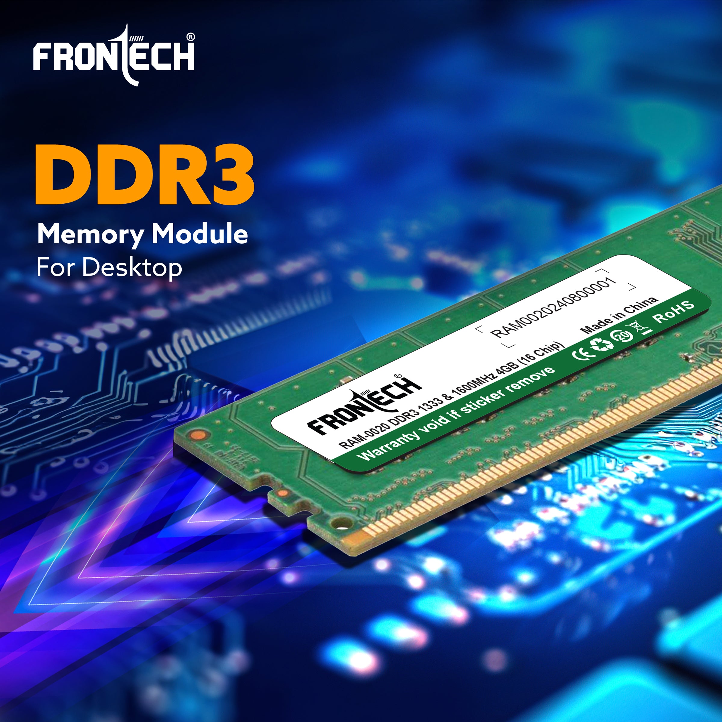 4GB DDR3 1333/1600 MHz Desktop RAM Memory (RAM-0020)