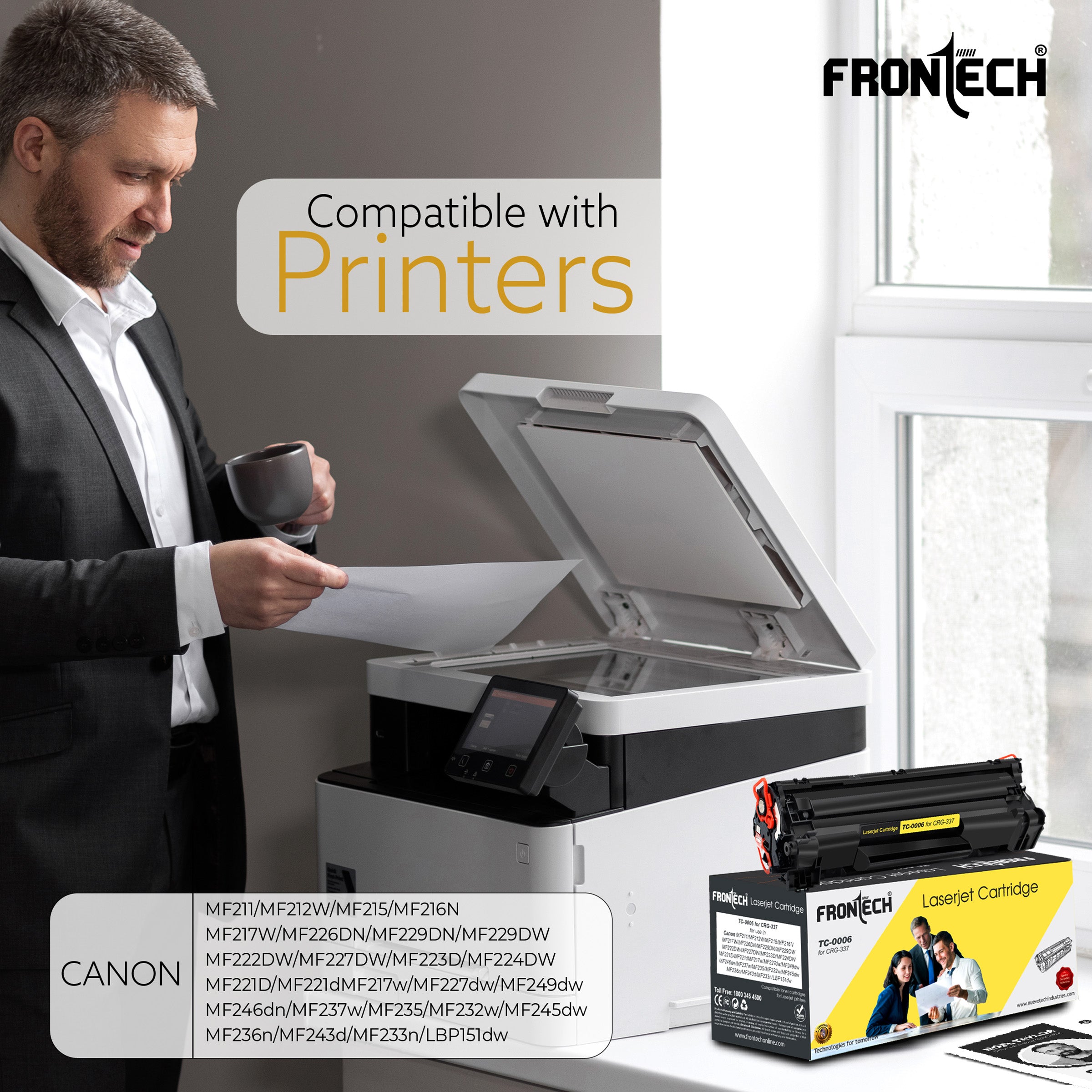 CRG-337 Toner Cartridge | Compatible with Canon MF232w-LBP223d Series (TC-0006)