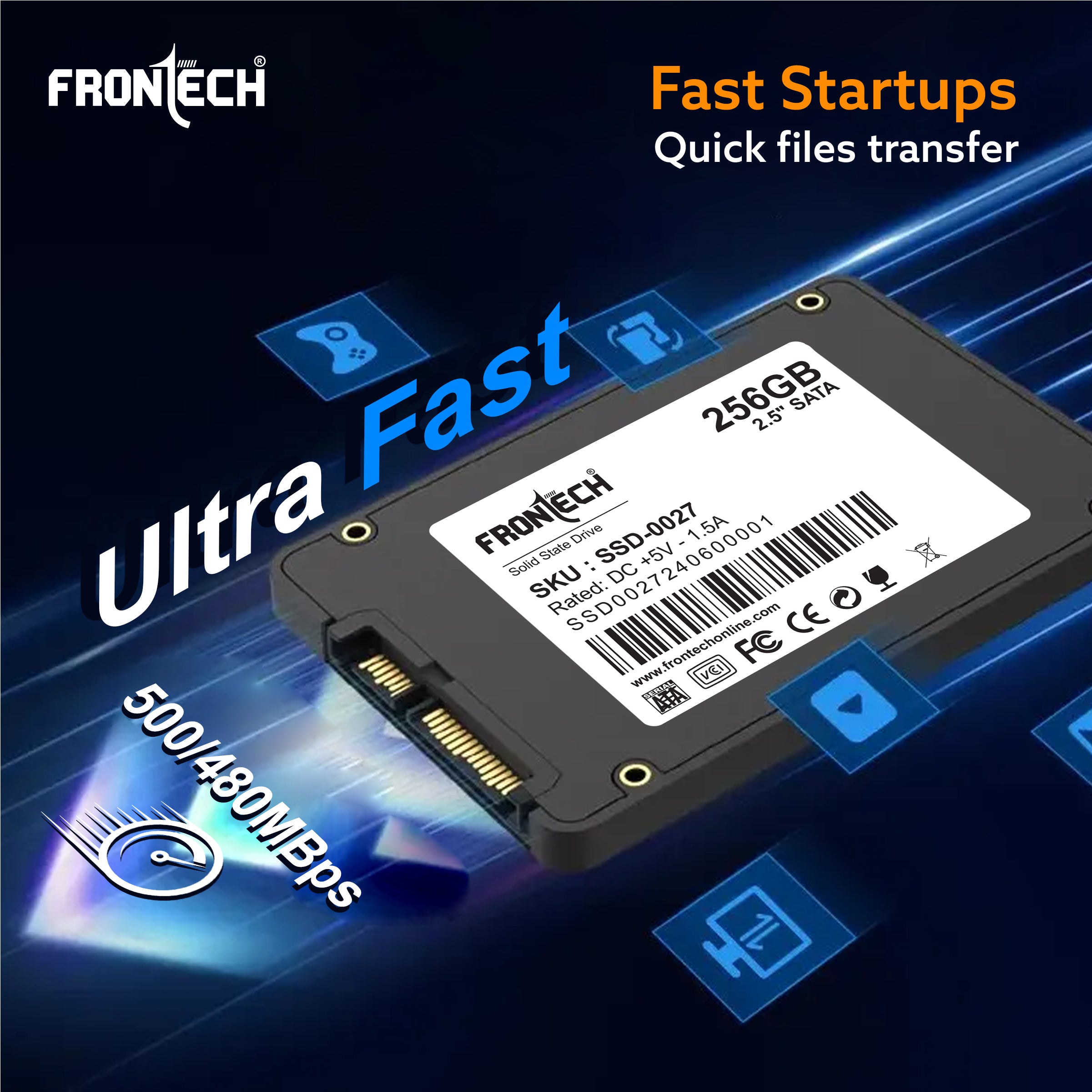 2.5 SATA III Internal SSD 256GB (SSD-0027)