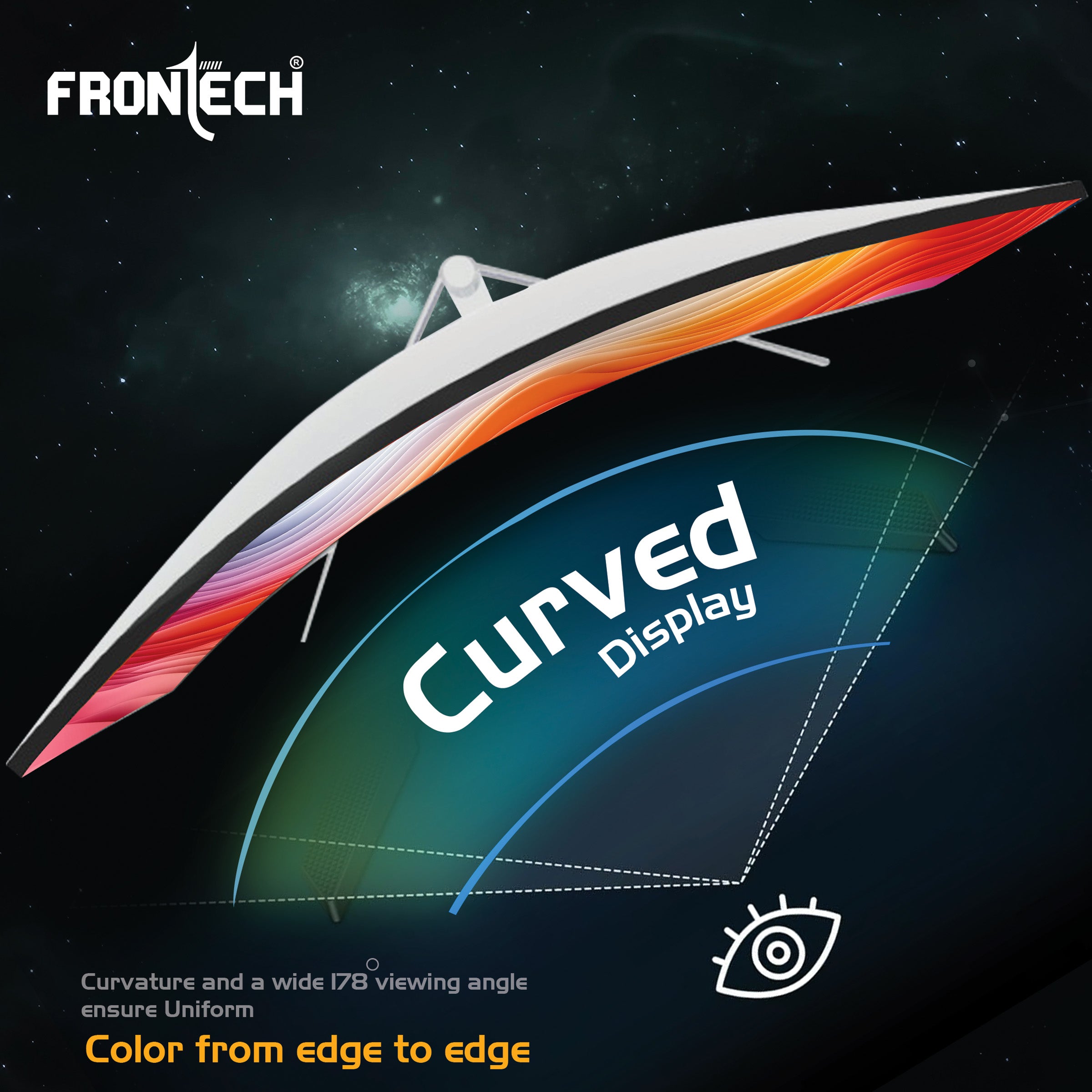 32'' Ultima Series Curved LED Monitor | 75Hz, 1920x1080 | 3000R Curve, Bezel-Less Design with Built-in Speaker (MON-0073)