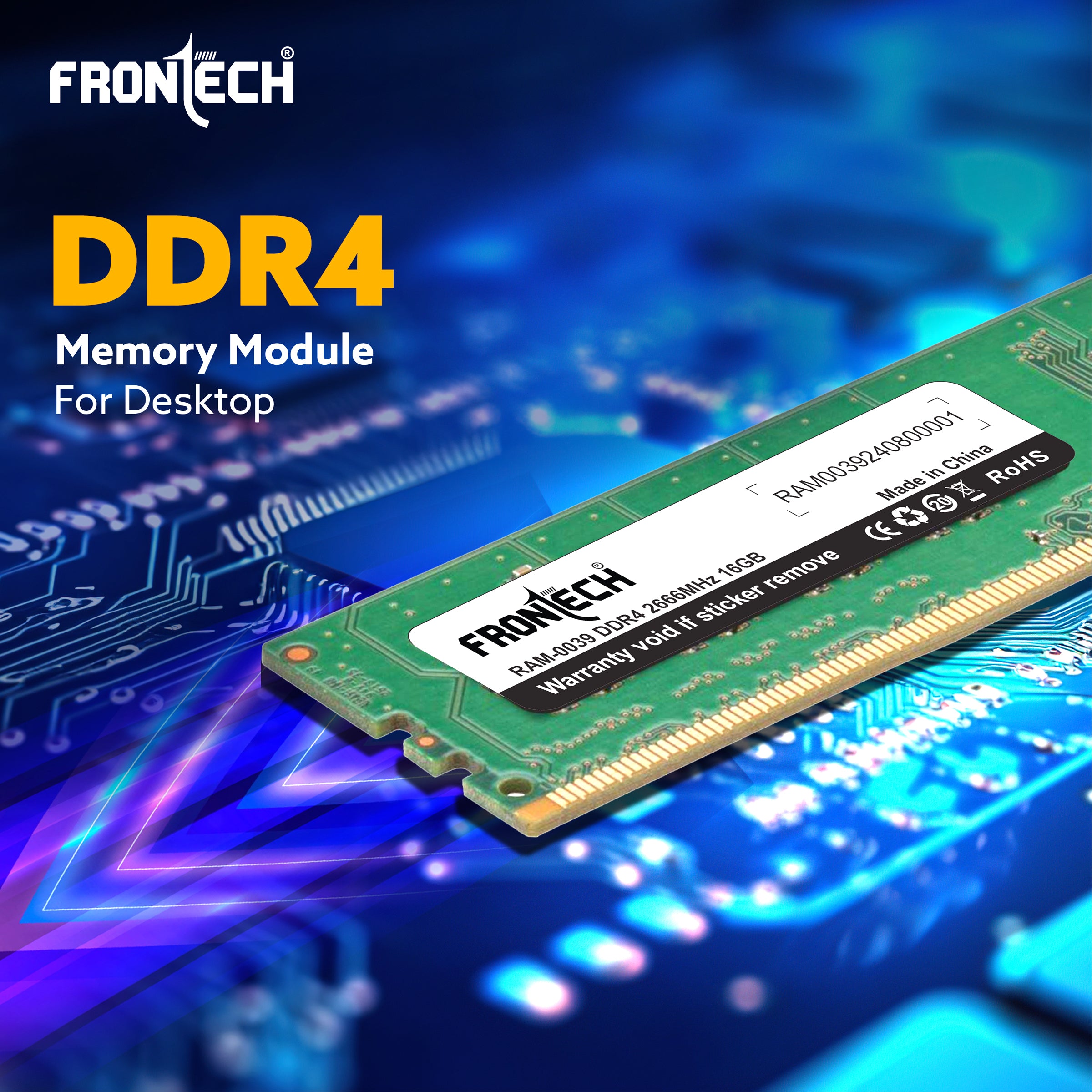 16GB DDR4 16 Chips 2666 MHz Desktop RAM Memory (RAM-0039)