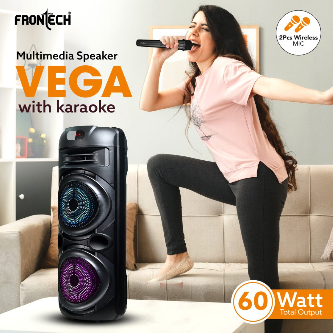 Vega TWS Wireless 60W Bluetooth 5.0 Trolley Speaker (SW-0208)