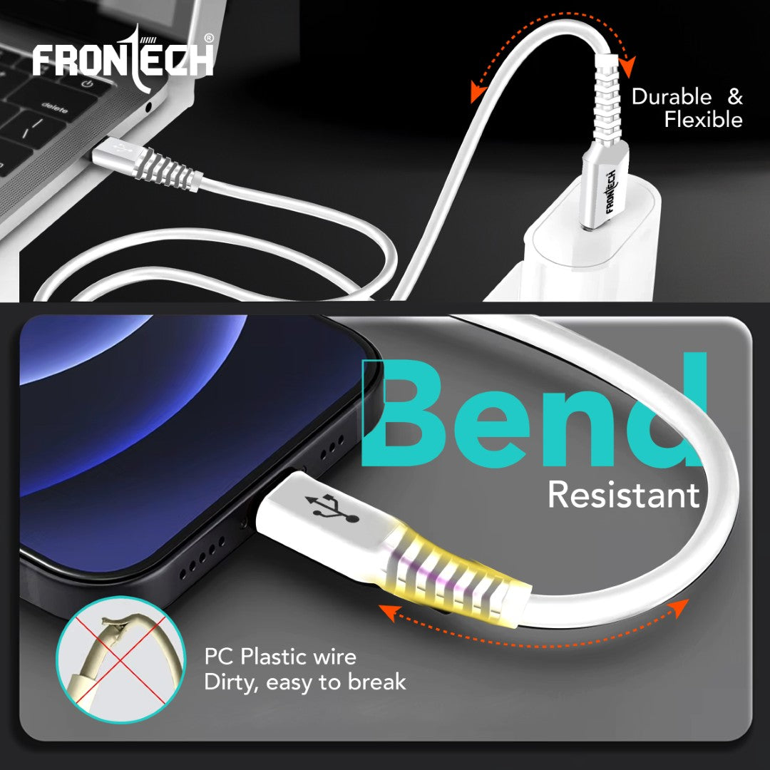12W Fast Charging 1M Braided USB to V8 Cable | Data Sync | Durable & Versatile (1021)