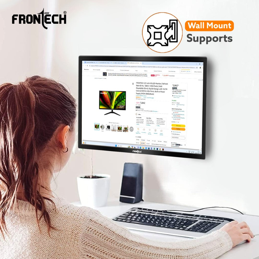 20'' HD LED Monitor | 60Hz, 1600x900 | Slim & Stylish (MON-0054)