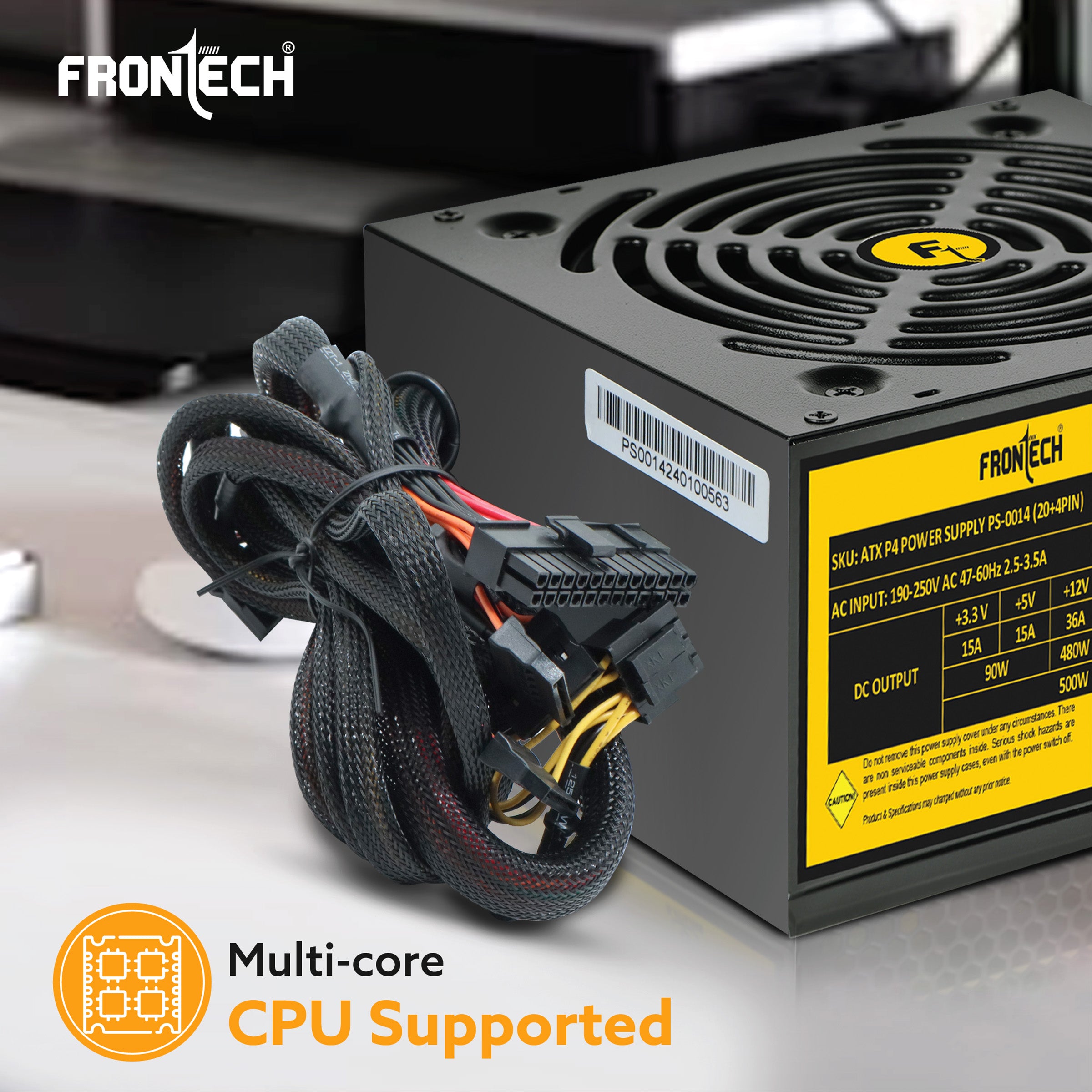 Pro Gaming 500W PSU with Built-in Protections and Smart Cooling (PS-0014)