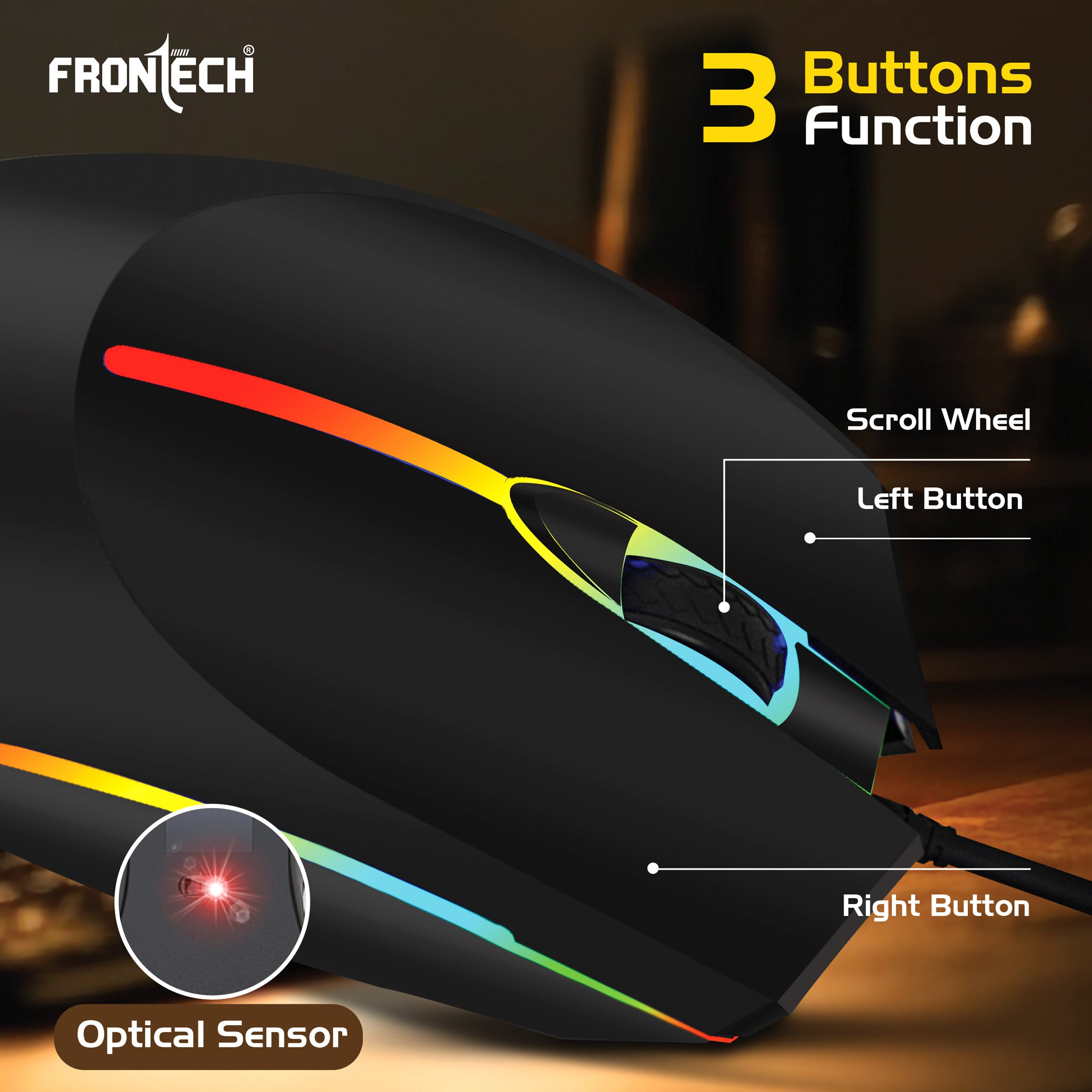 Wired USB Optical Mouse (MS-0068)