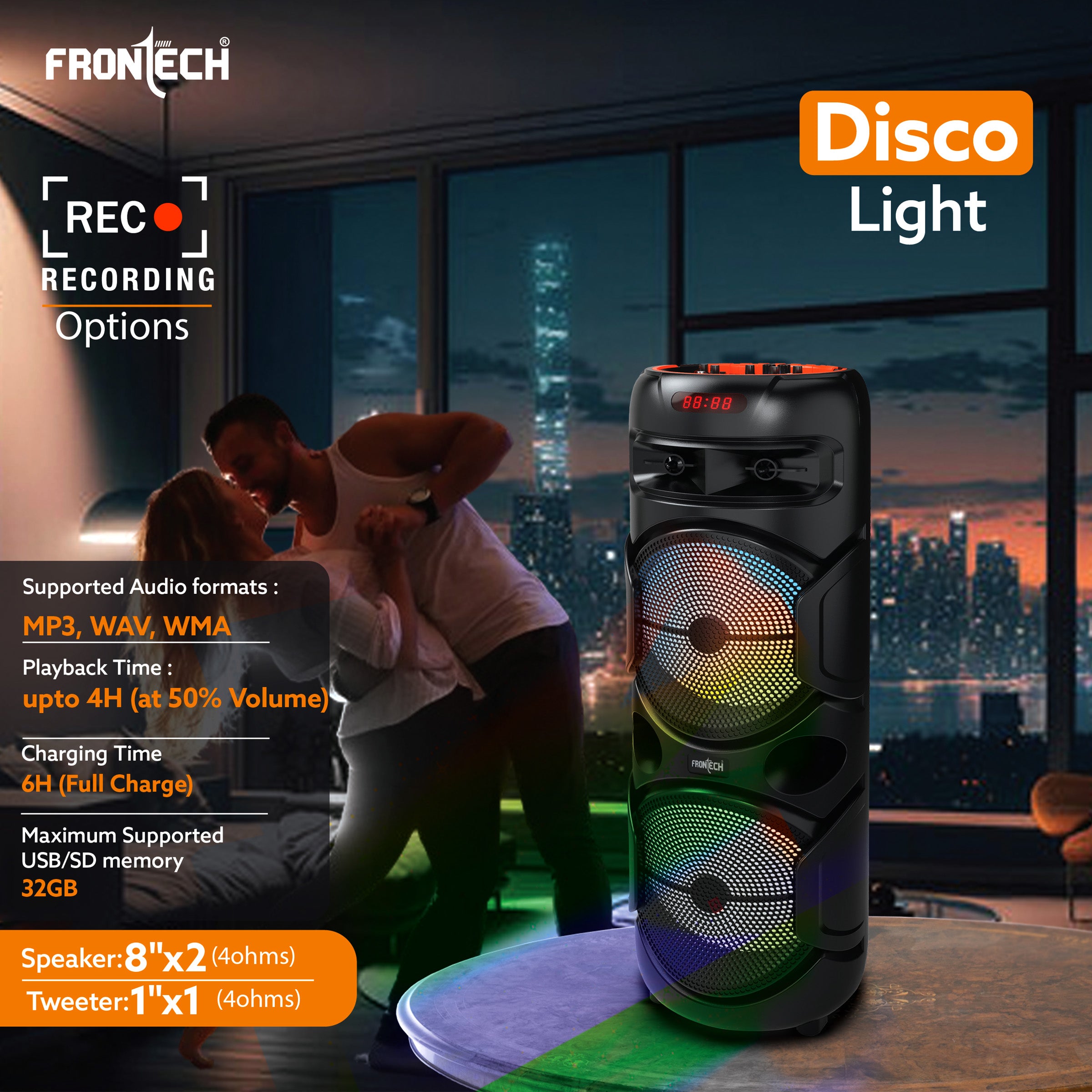 Spectra TWS Wireless 48W Bluetooth 5.0 Trolley Speaker (SW-0134)