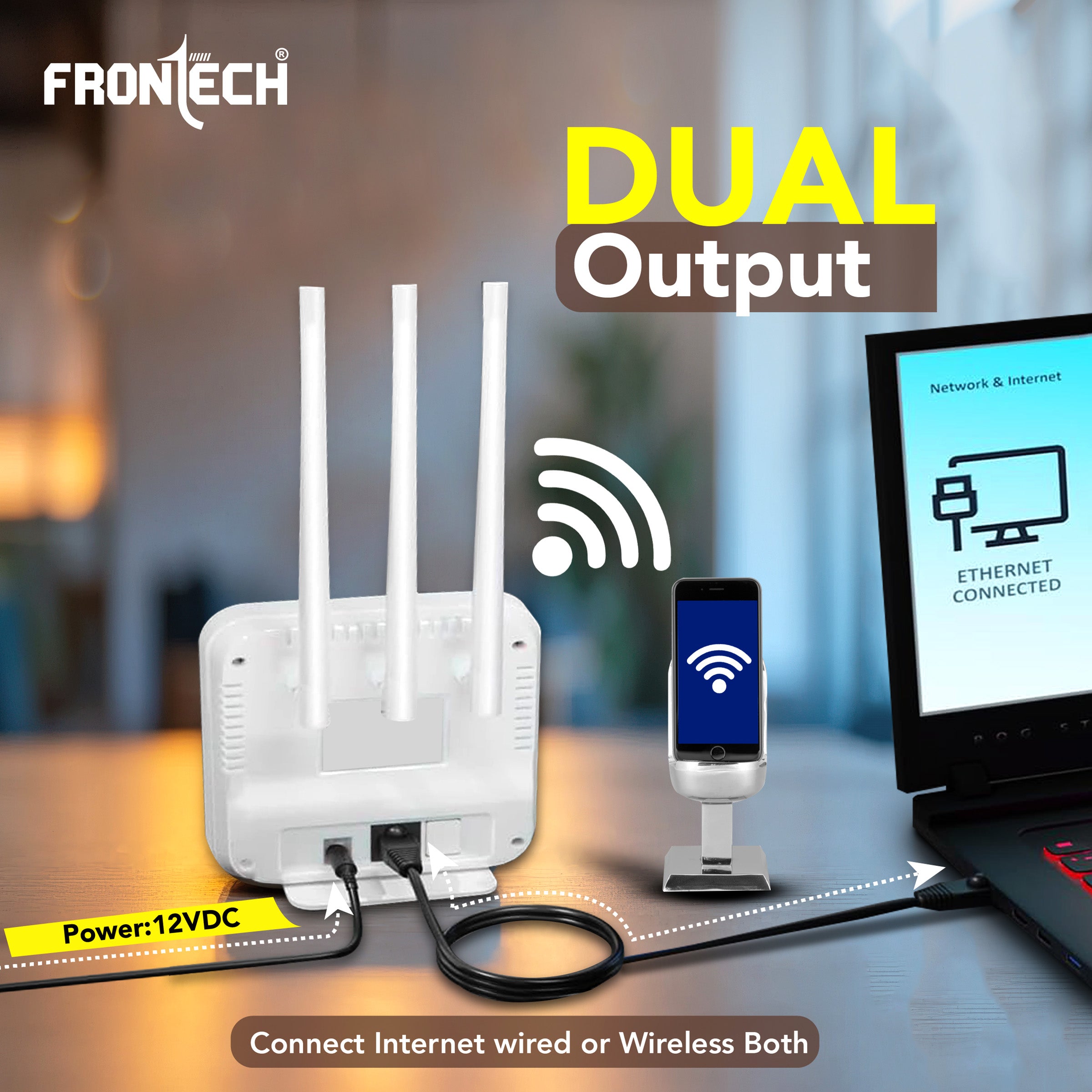 Frontech NC-0035 4G/5G WiFi Router – Blazing Speed, Compact Design & Eco-Smart Connectivity | Made in India