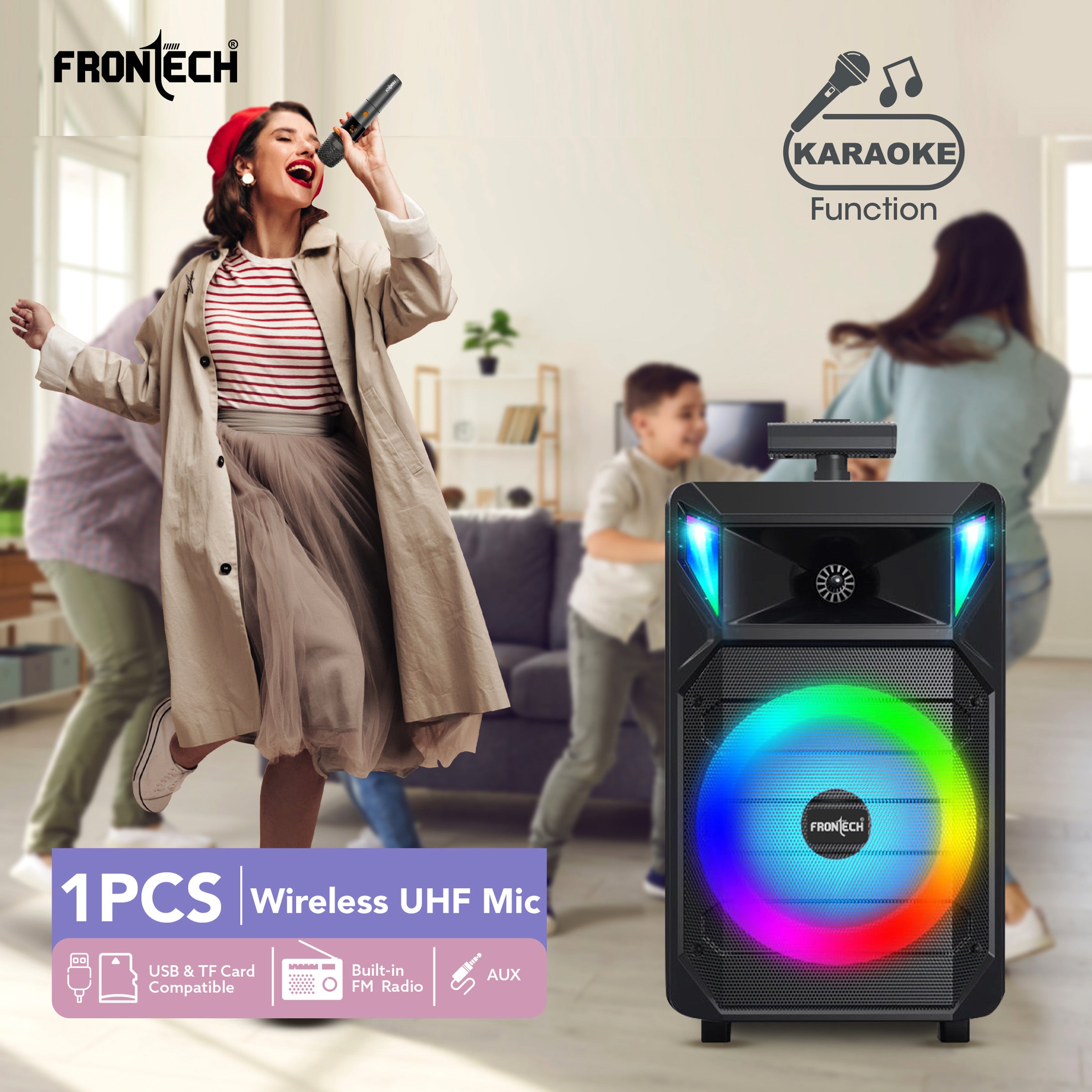 Frontech SW-0222 Multimedia Speaker – Power, Precision, and Portability in Every Beat