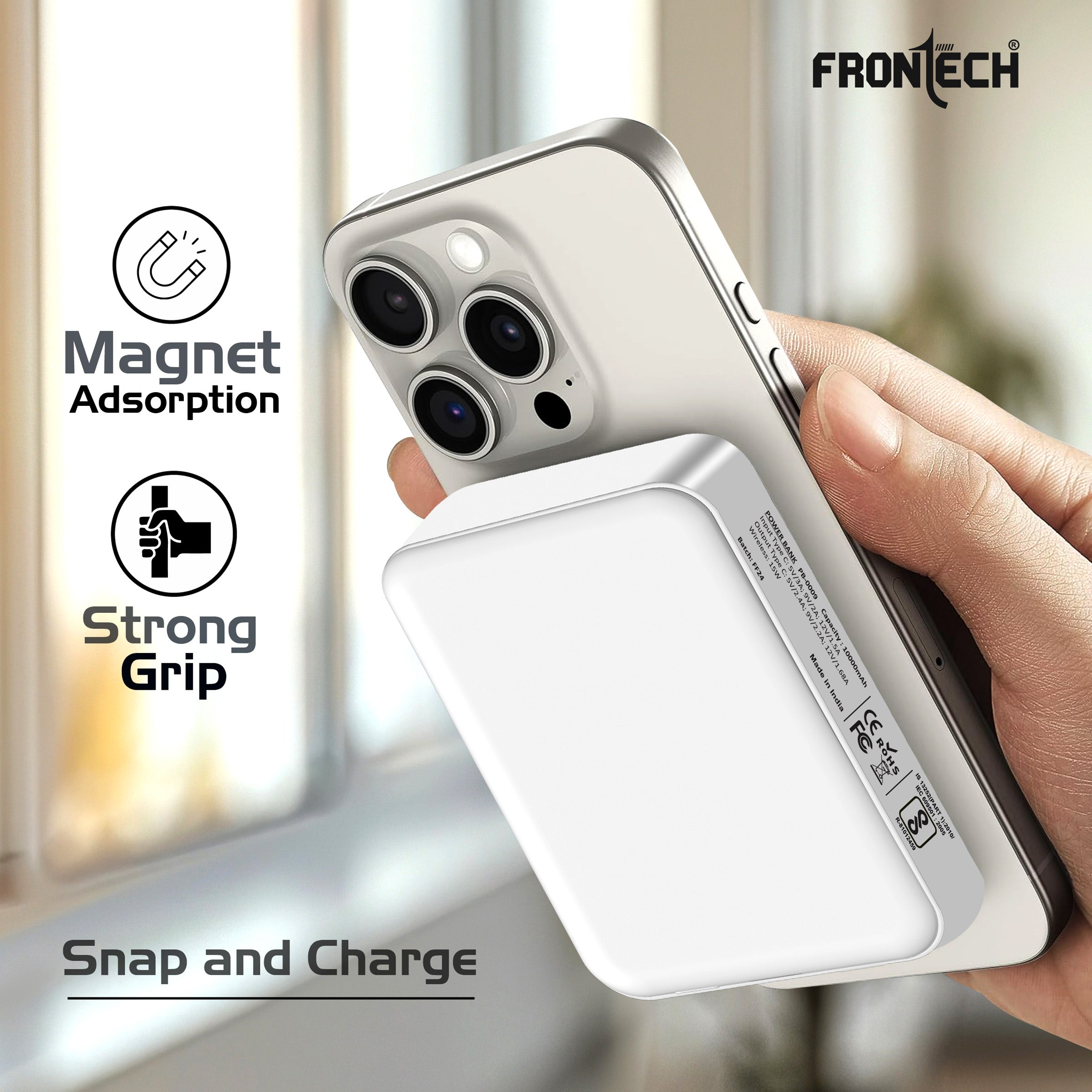 Wireless Magnetic Type-C 10000 mAh Power Bank (PB-0009)