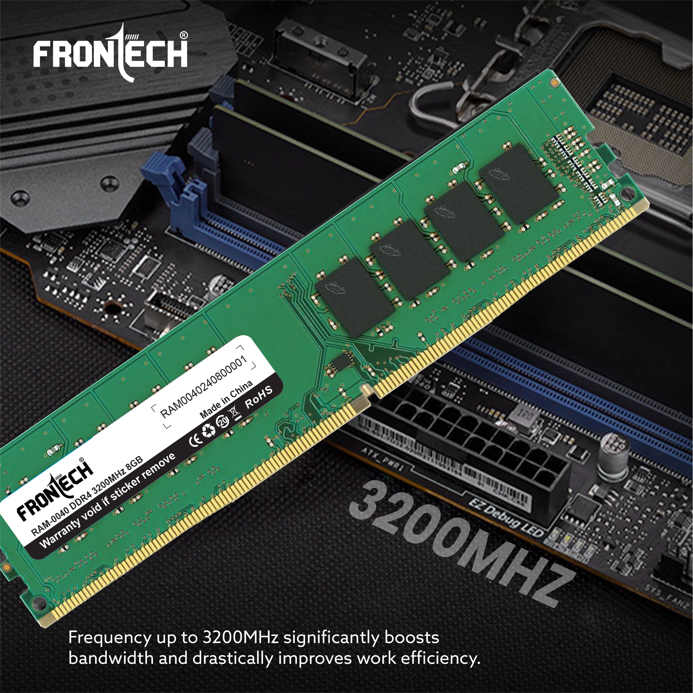 8GB DDR4 16 Chips 3200 MHz Desktop RAM Memory (RAM-0040)