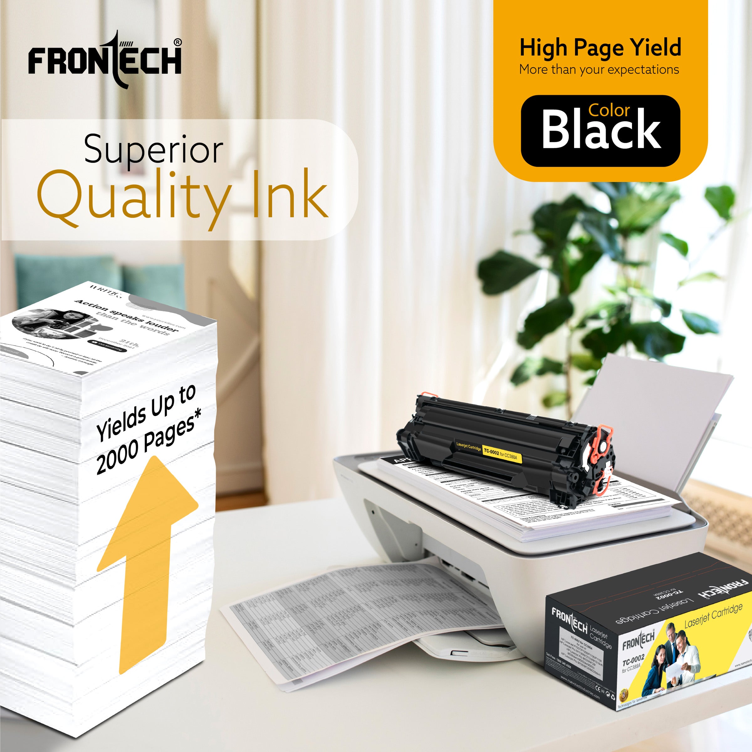 CC388A Toner Cartridge | Compatible with HP LaserJet P1007-MFP M226 Series (TC-0002)