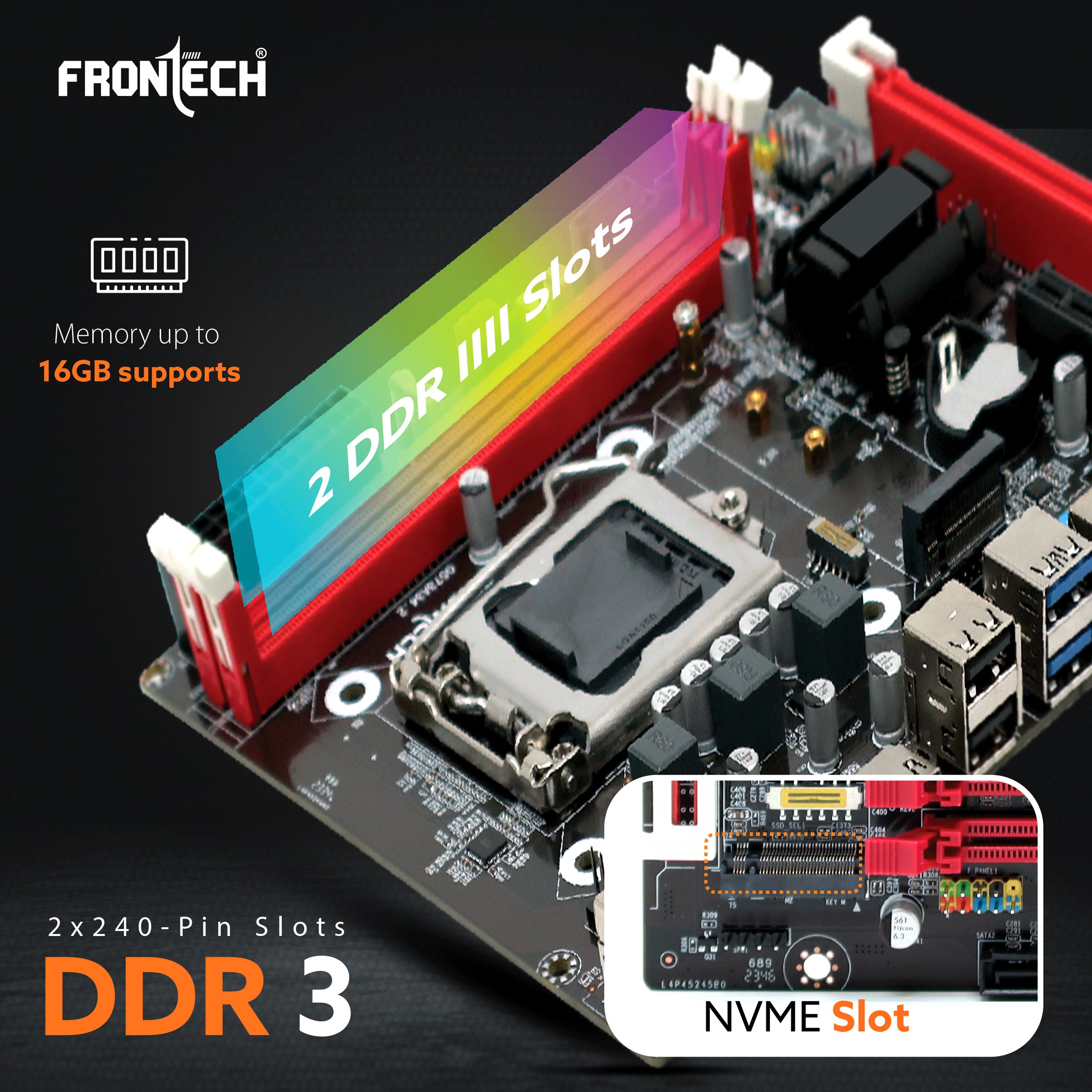H81 Motherboard | LGA1150, 2xDDR3, Supports 4th Gen (Haswell) CPUs, 2xUSB 3.0, 4xUSB 2.0, 3xSATA, NVMe/M.2, HDMI, VGA, PCIe x16 (FT-0471)