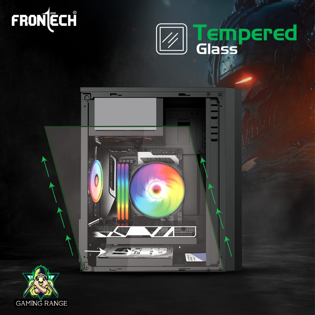 Warrior Gaming Cabinet | 1 x 80 mm LED Fan| 2XUSB 1.0 & USB 3.0 (FT-4345)