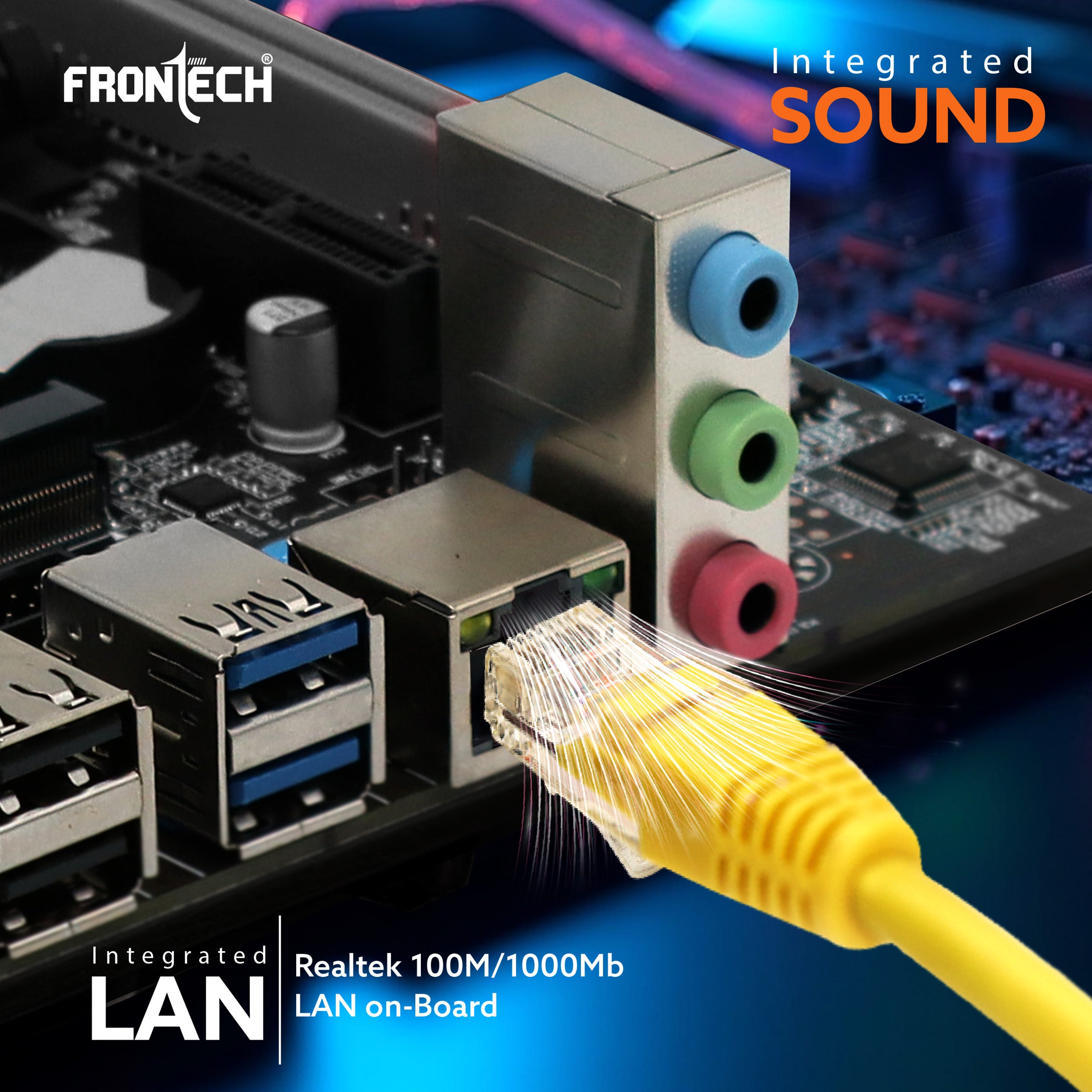 Frontech ProSeries H81 ATX Motherboard - Support Intel | AMD Processor,DDR4 | DDR5,PCIe Slots,LAN, Multiple USB Ports, HDMI | DisplayPort outputs