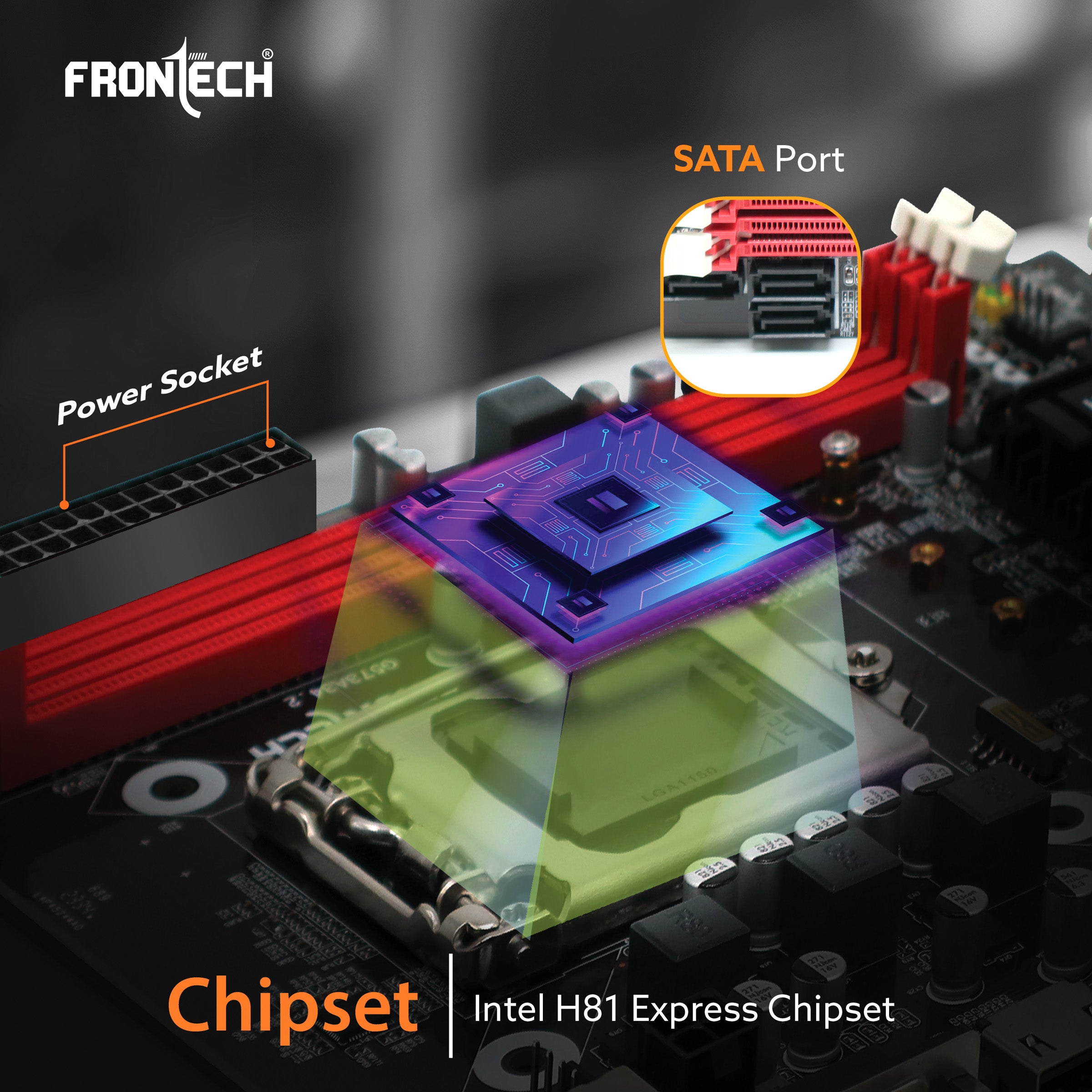 H81 Motherboard | LGA1150, 2xDDR3, Supports 4th Gen (Haswell) CPUs, 2xUSB 3.0, 4xUSB 2.0, 3xSATA, NVMe/M.2, HDMI, VGA, PCIe x16 (FT-0471)