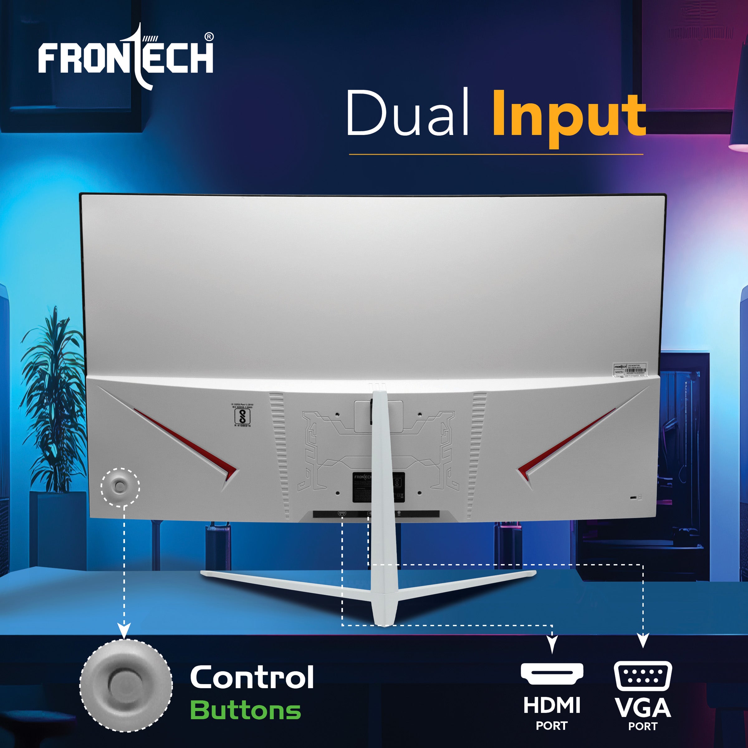 32'' Ultima Series Curved LED Monitor | 75Hz, 1920x1080 | 3000R Curve, Bezel-Less Design with Built-in Speaker (MON-0073)