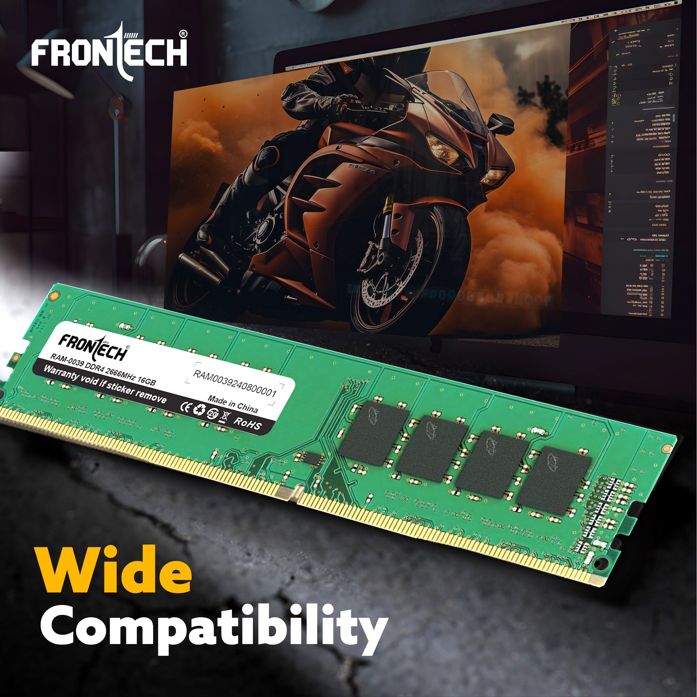 16GB DDR4 16 Chips 2666 MHz Desktop RAM Memory (RAM-0039)