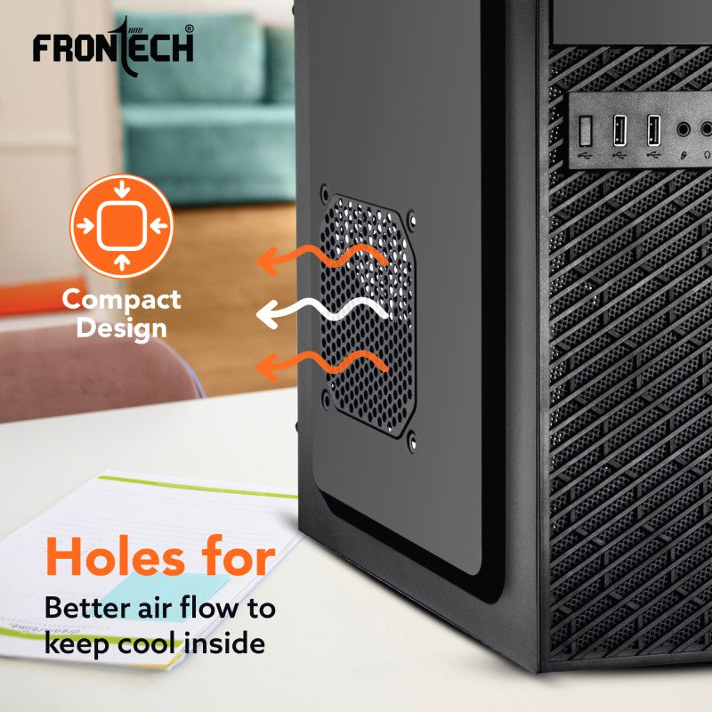 Icon Silver Range ATX Cabinet | Front Audio, 2x Front USB 2.0 Ports (FT-4371)