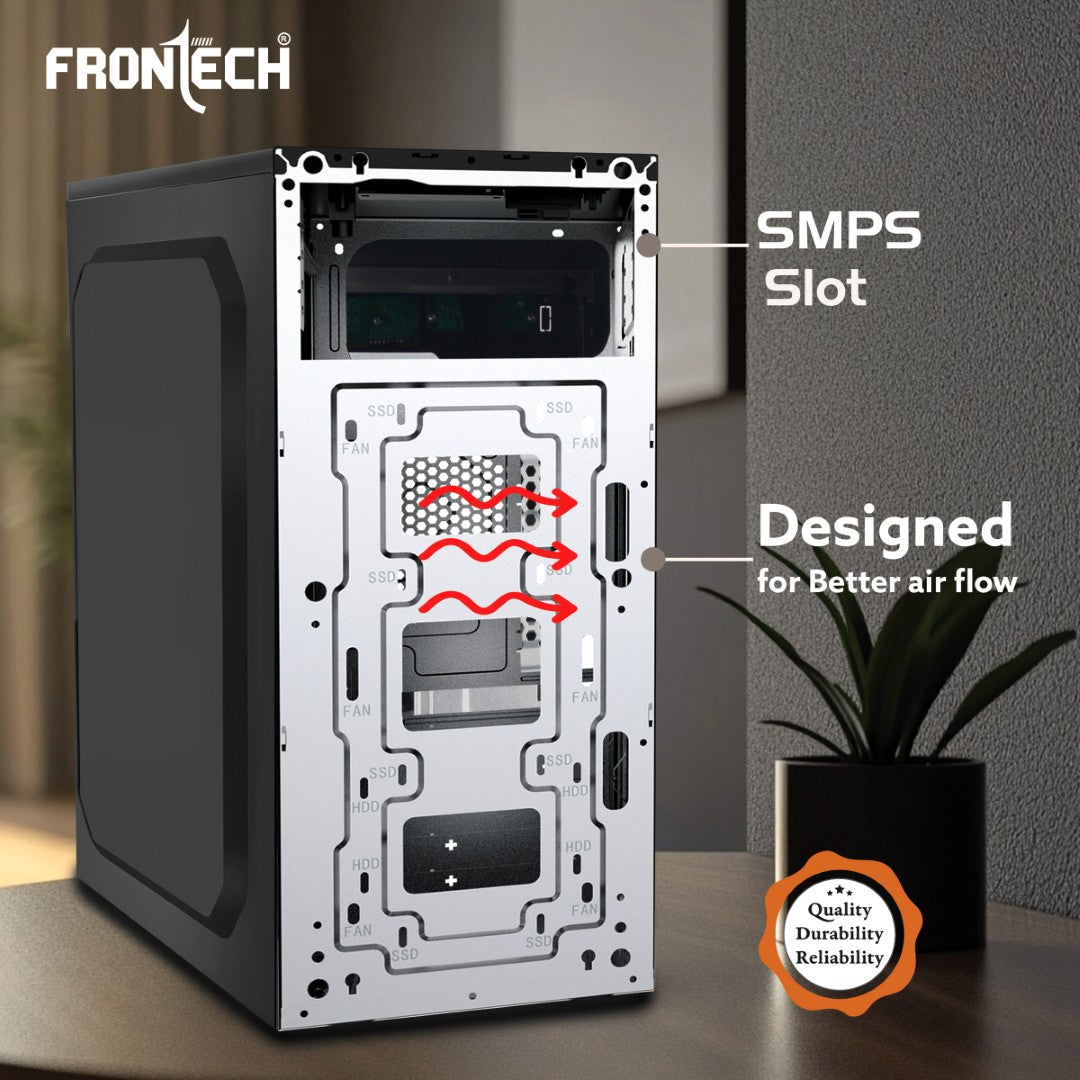 HUNK Premium Cabinet: ATX Compatible, Dual Fans, USB Ports (FT-4331)