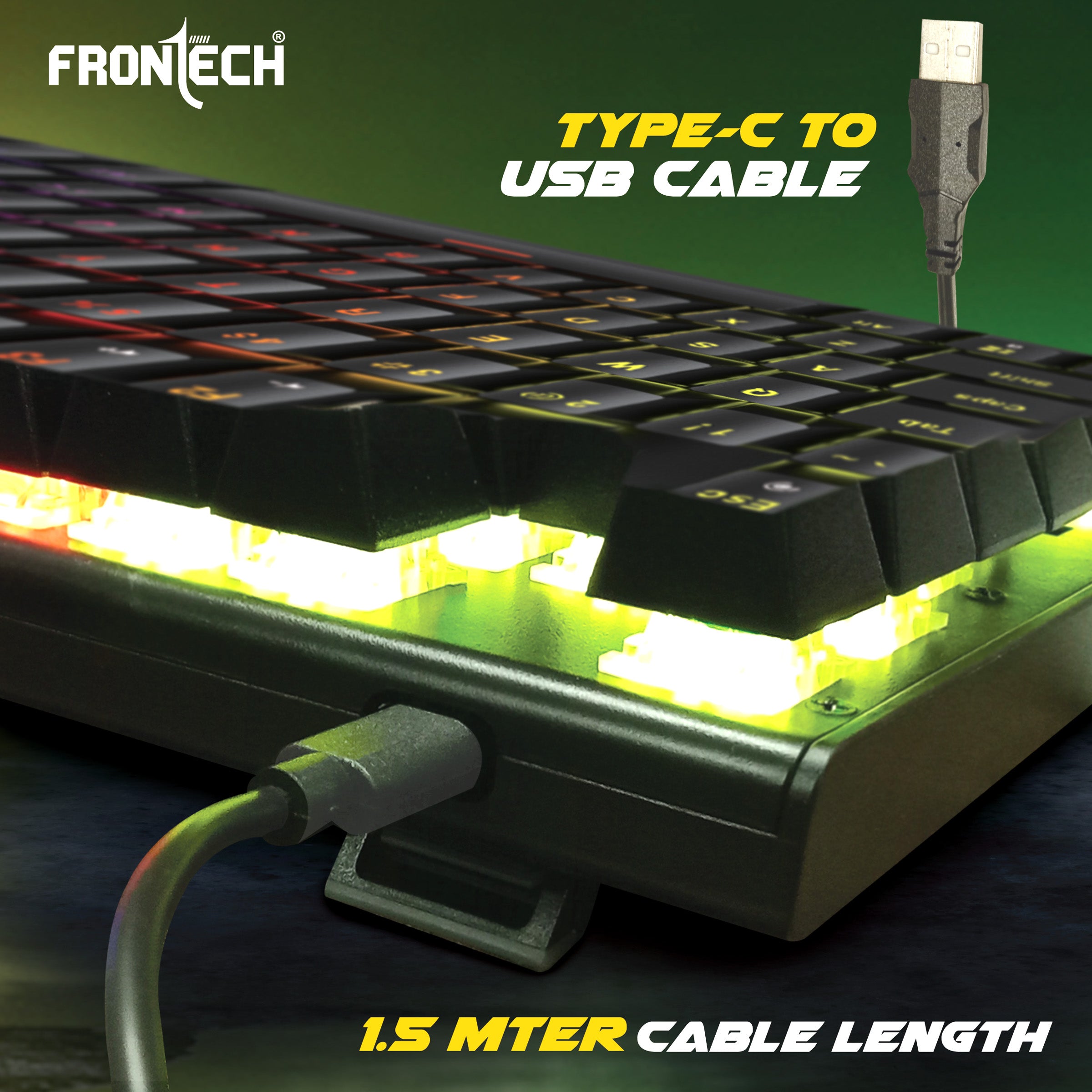 Wired Gaming Multicolor RGB Backlight Keyboard (KB-0014)
