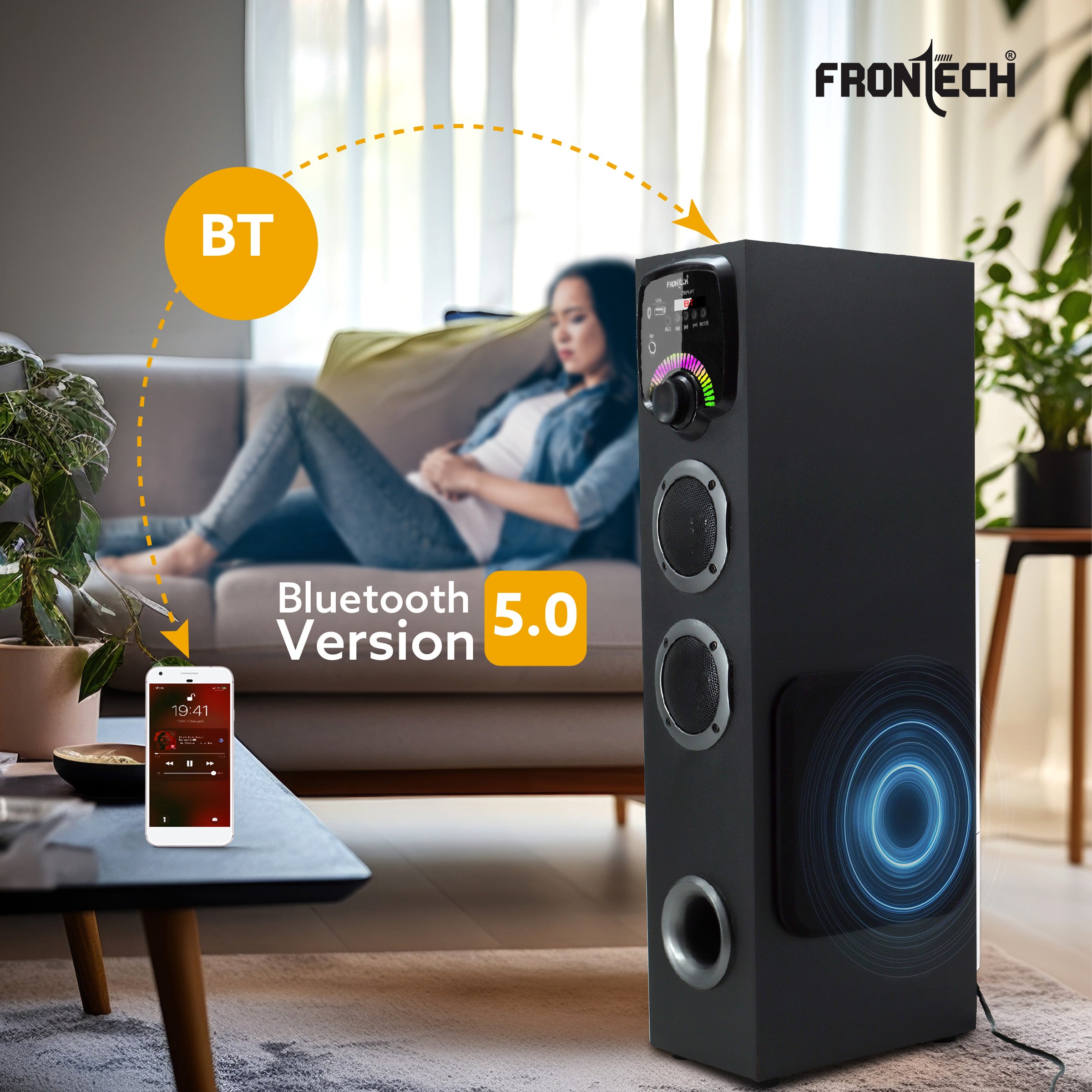 Spark Wireless 60W Bluetooth 5.0 Tower Speaker System (SW-0163)