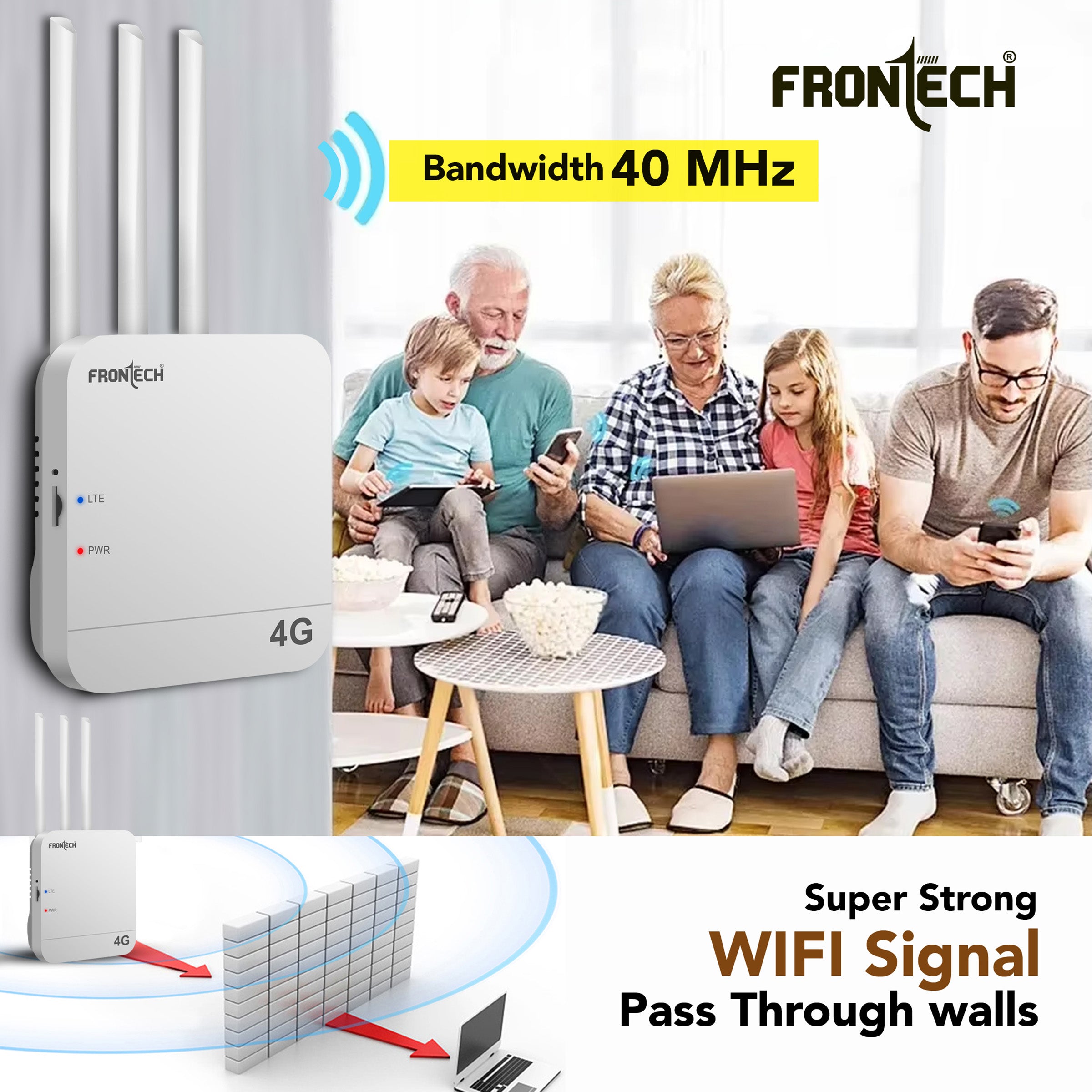 Frontech NC-0035 4G/5G WiFi Router – Blazing Speed, Compact Design & Eco-Smart Connectivity | Made in India