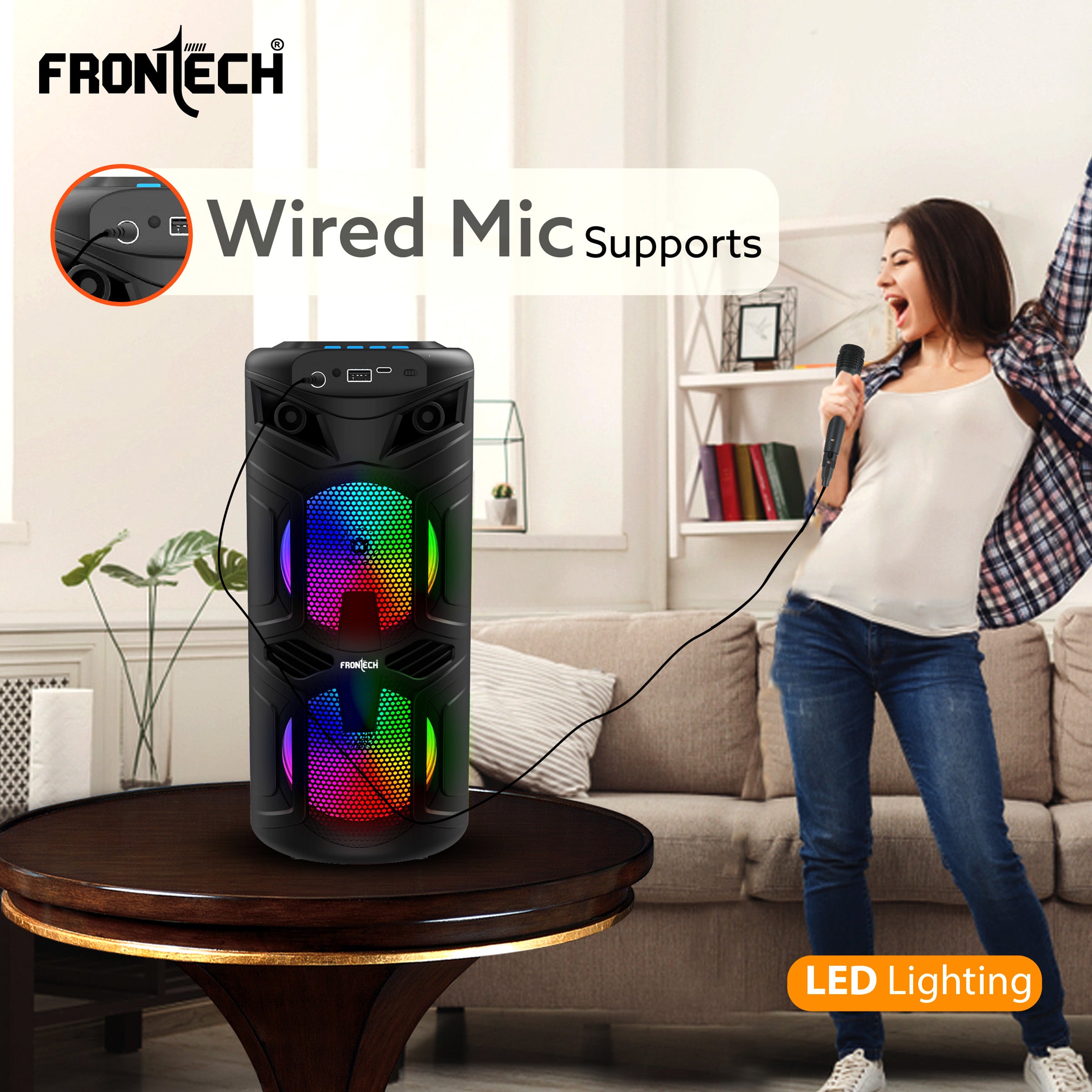 Wireless Bluetooth Speaker with RGB Lights (SW-0068)