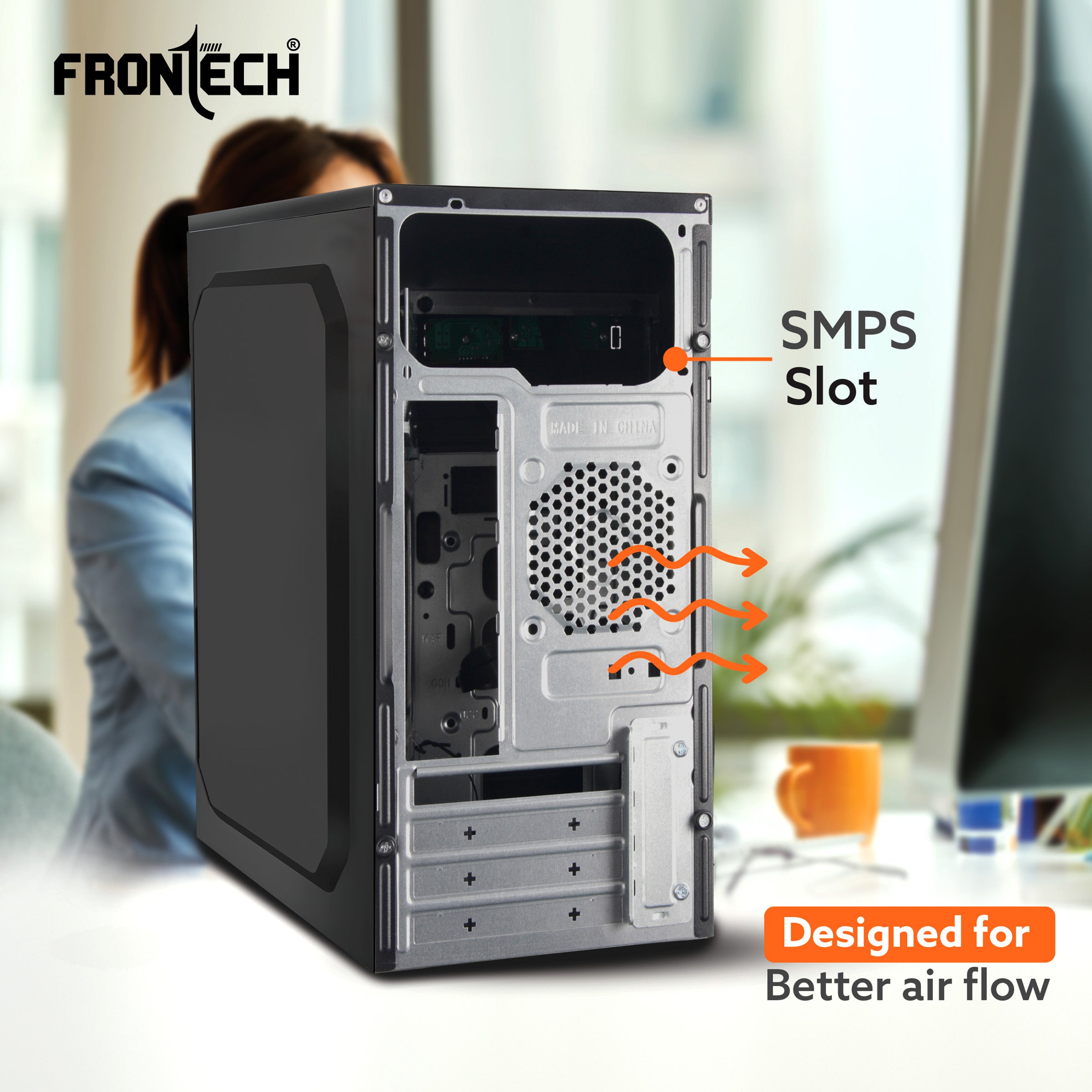 Nile Silver Range ATX Cabinet | Front Audio, 2x Front USB 2.0 Ports (FT-4266)
