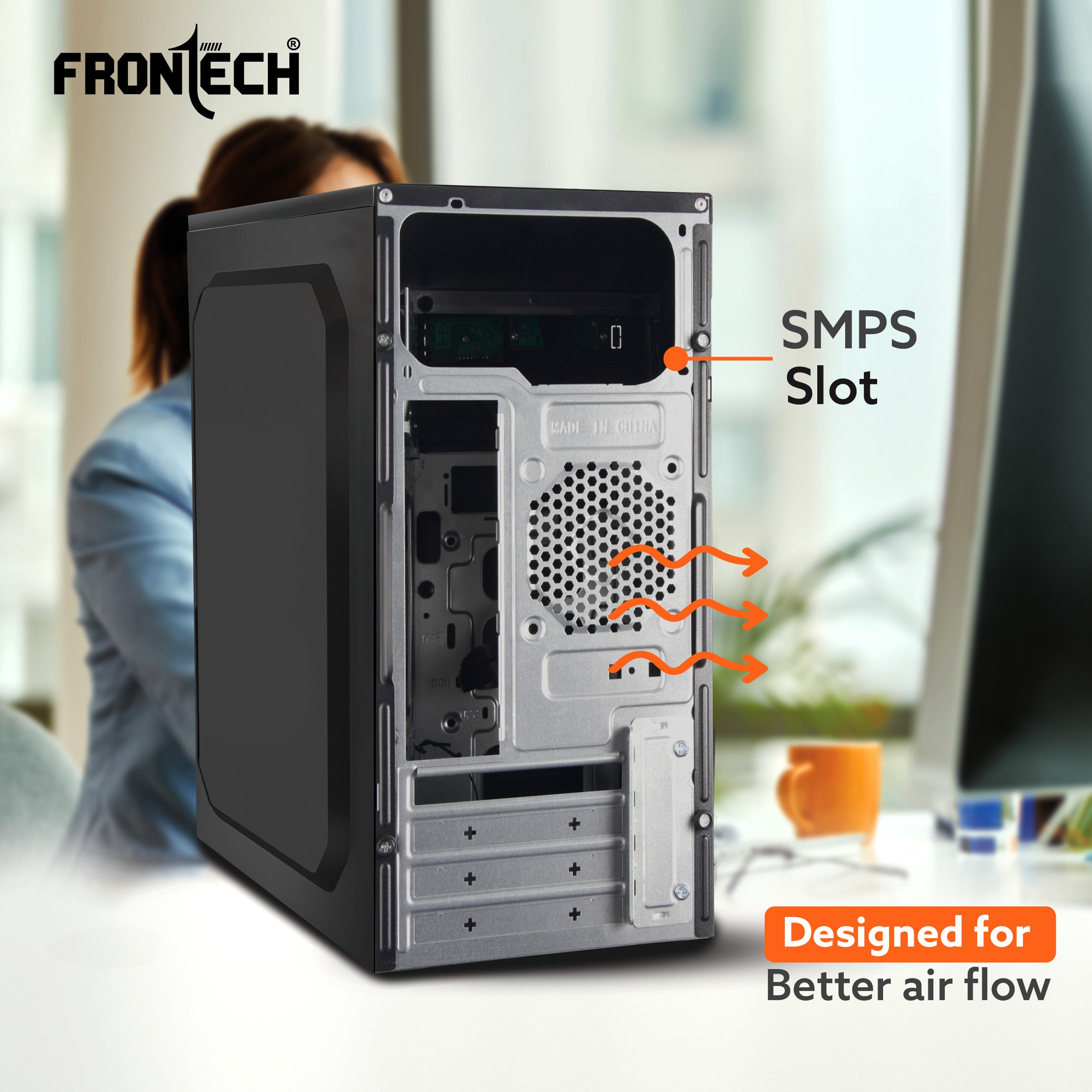Miraz Silver Range ATX Cabinet | Front Audio, 2x Front USB 2.0 Ports (FT-4314)