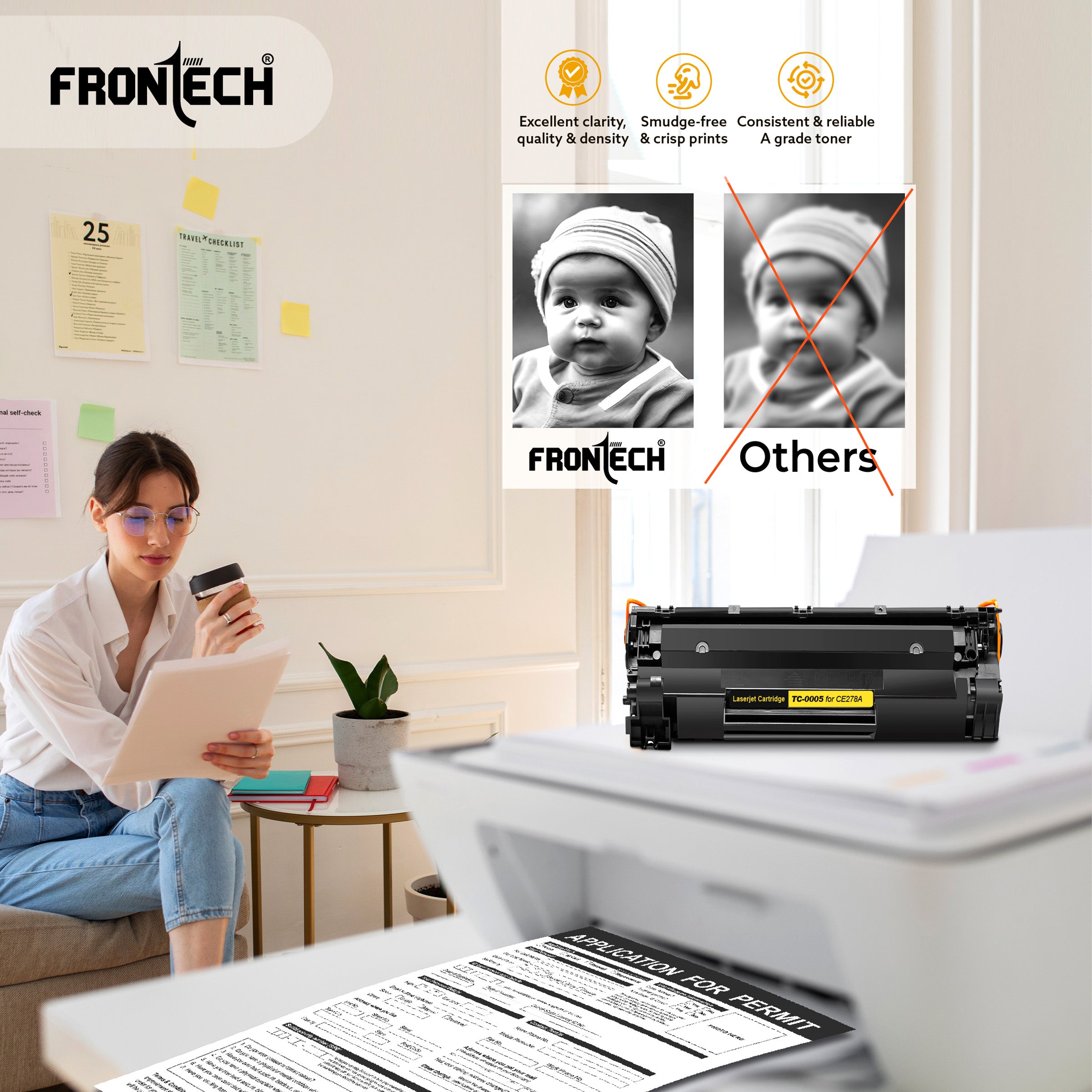 CE278A Toner Cartridge | Compatible with HP LaserJet P1560-MF4752 Series (TC-0005)