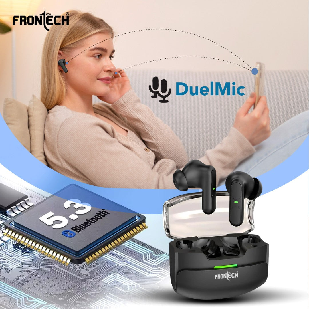 ECHO TWS Bluetooth v5.0 Earbud 24H Playtime, 30H Talk Time (EF-0070)