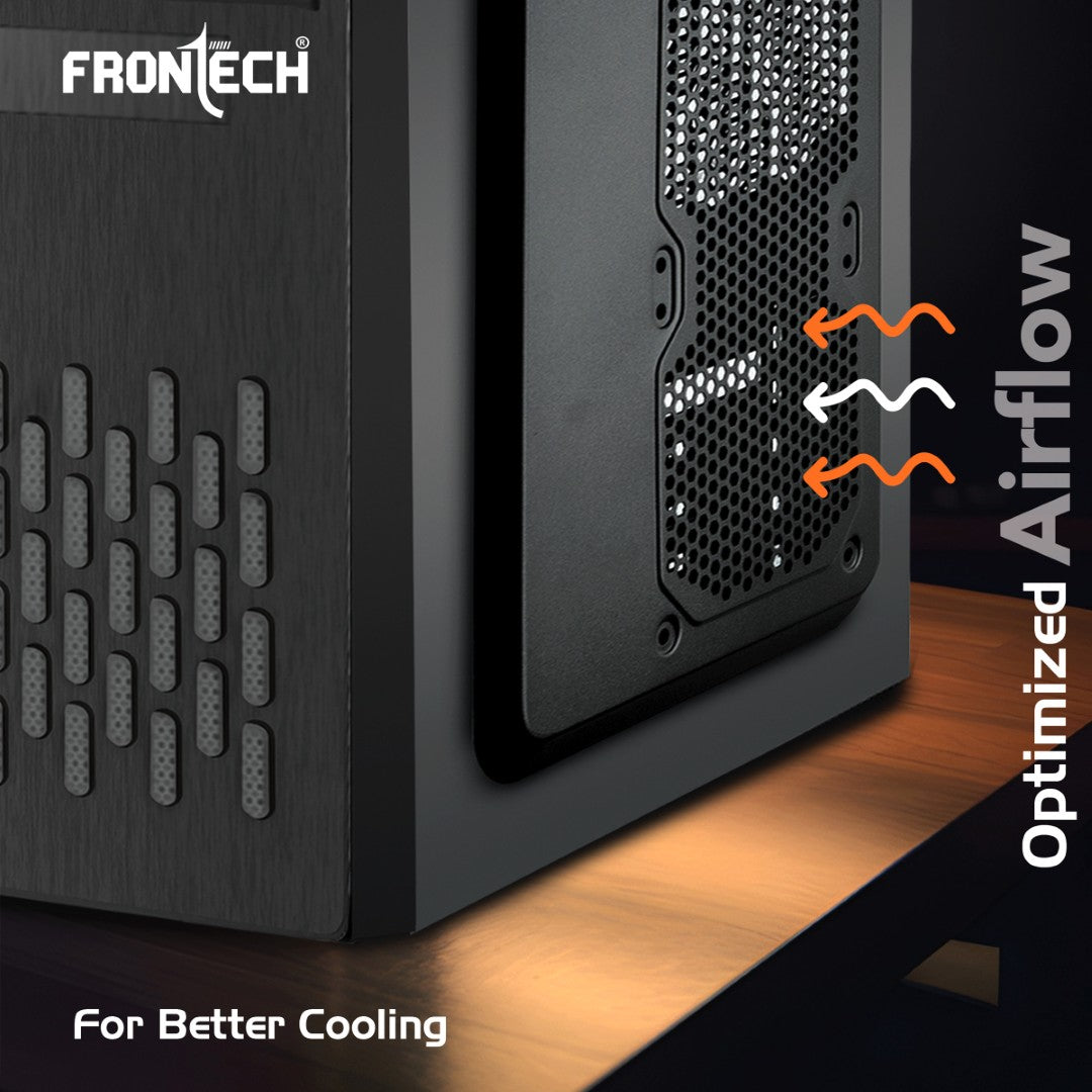 HUNK Premium Cabinet: ATX Compatible, Dual Fans, USB Ports (FT-4331)